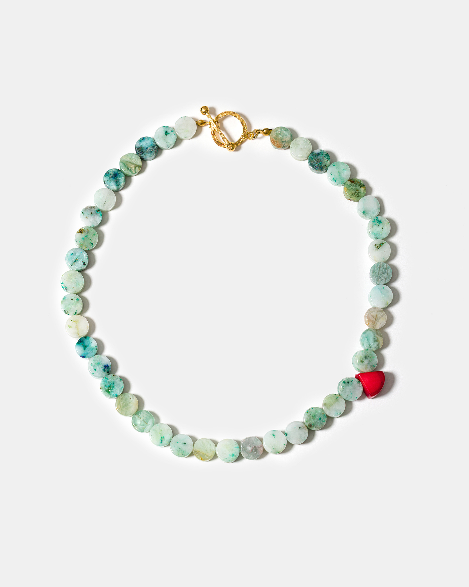 Salt & Sea Necklace with Amazonite & Coral