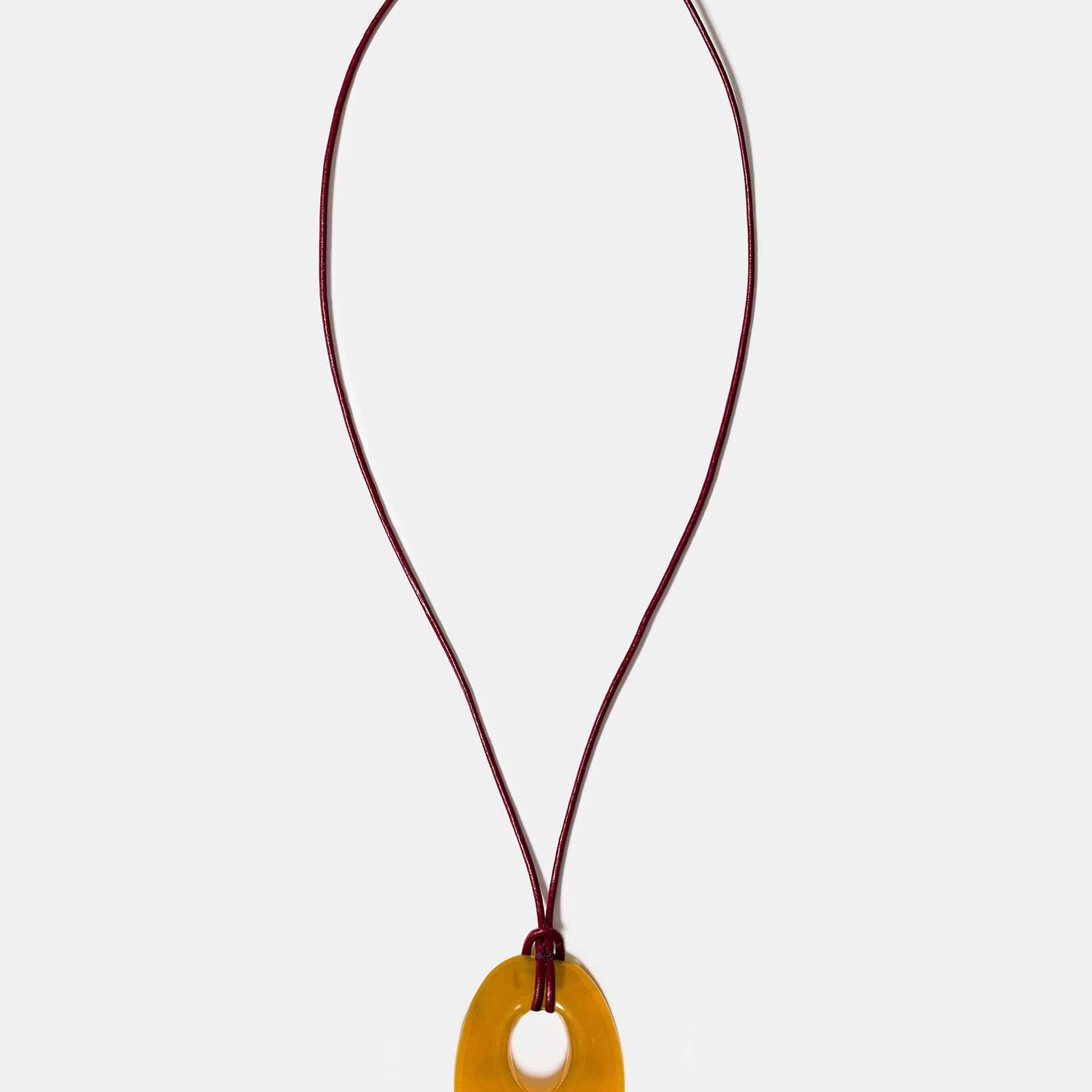 Golden Glow Cord Necklace with Agate