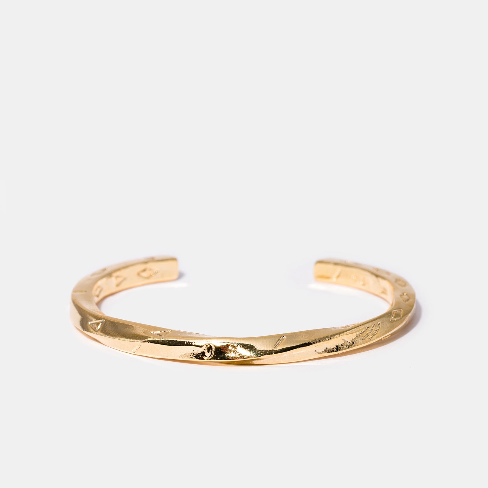 Gold Twisted Cuff Bracelet