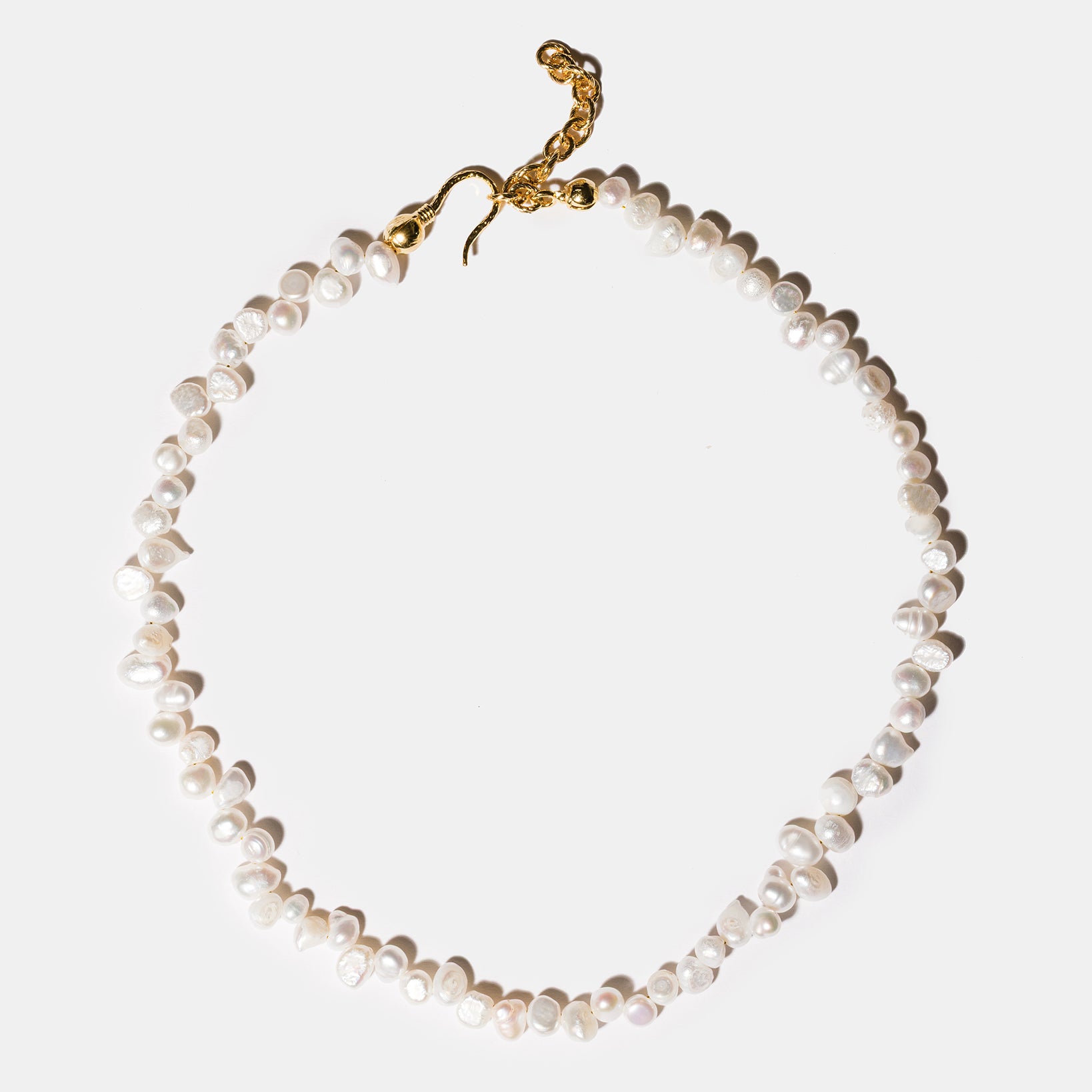 Irregular Elegance Necklace with Freshwater Pearls