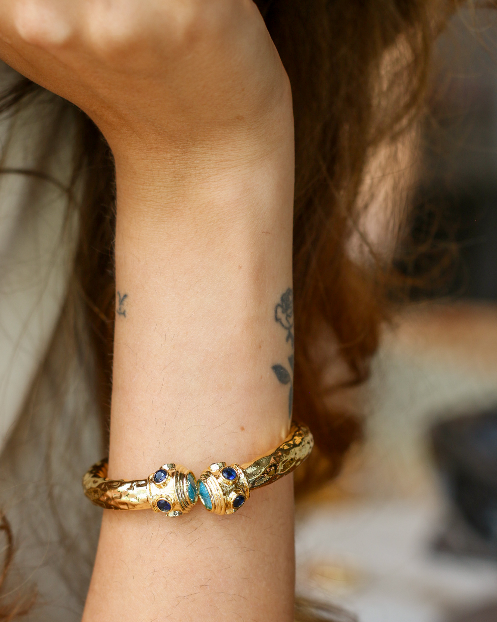 Golden Eclipse Zircon Bangle