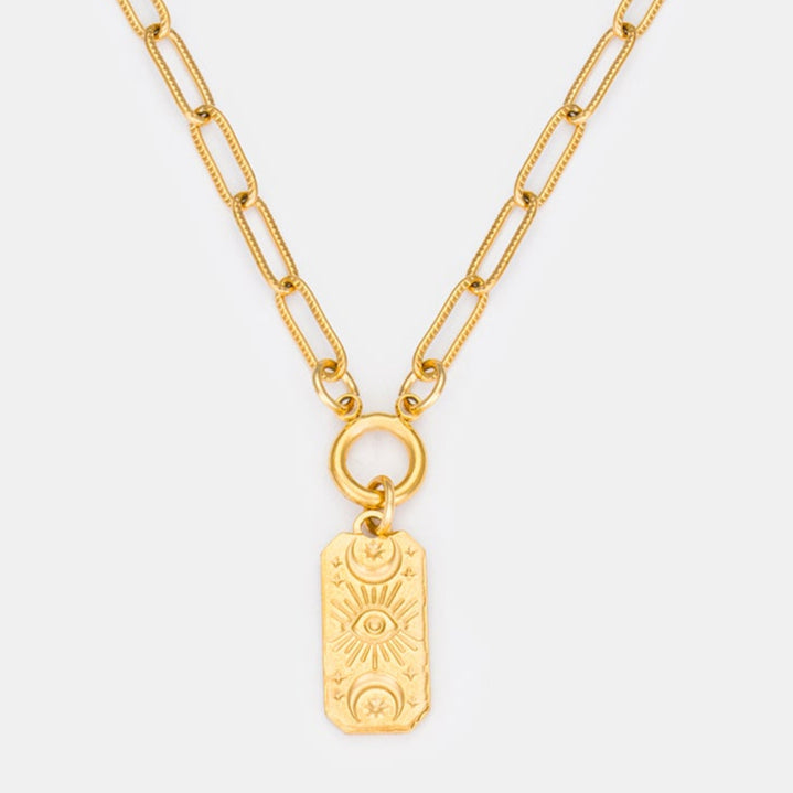 Sun Emblem Necklace in Gold