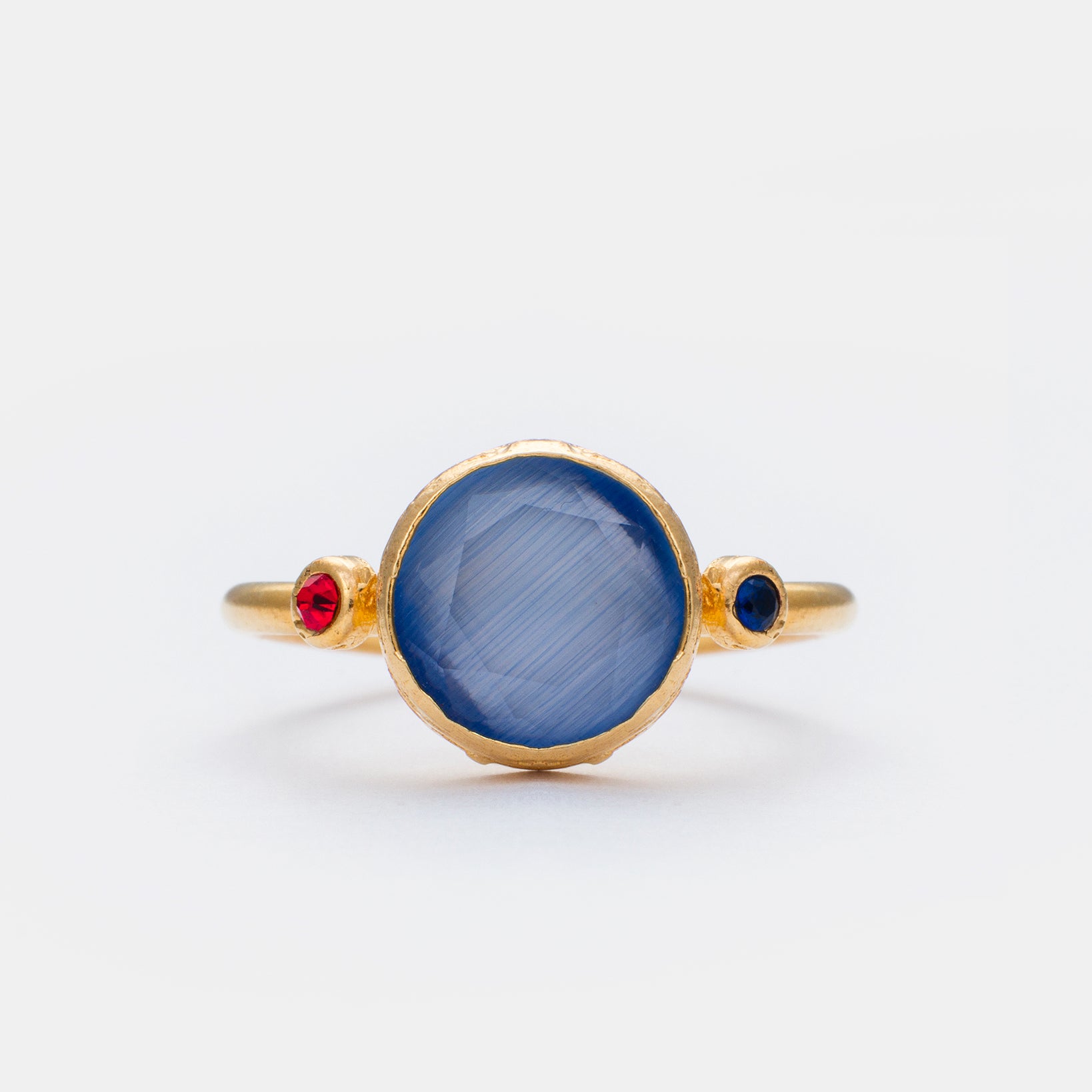 Sapphire Sky Cat's Eye Ring