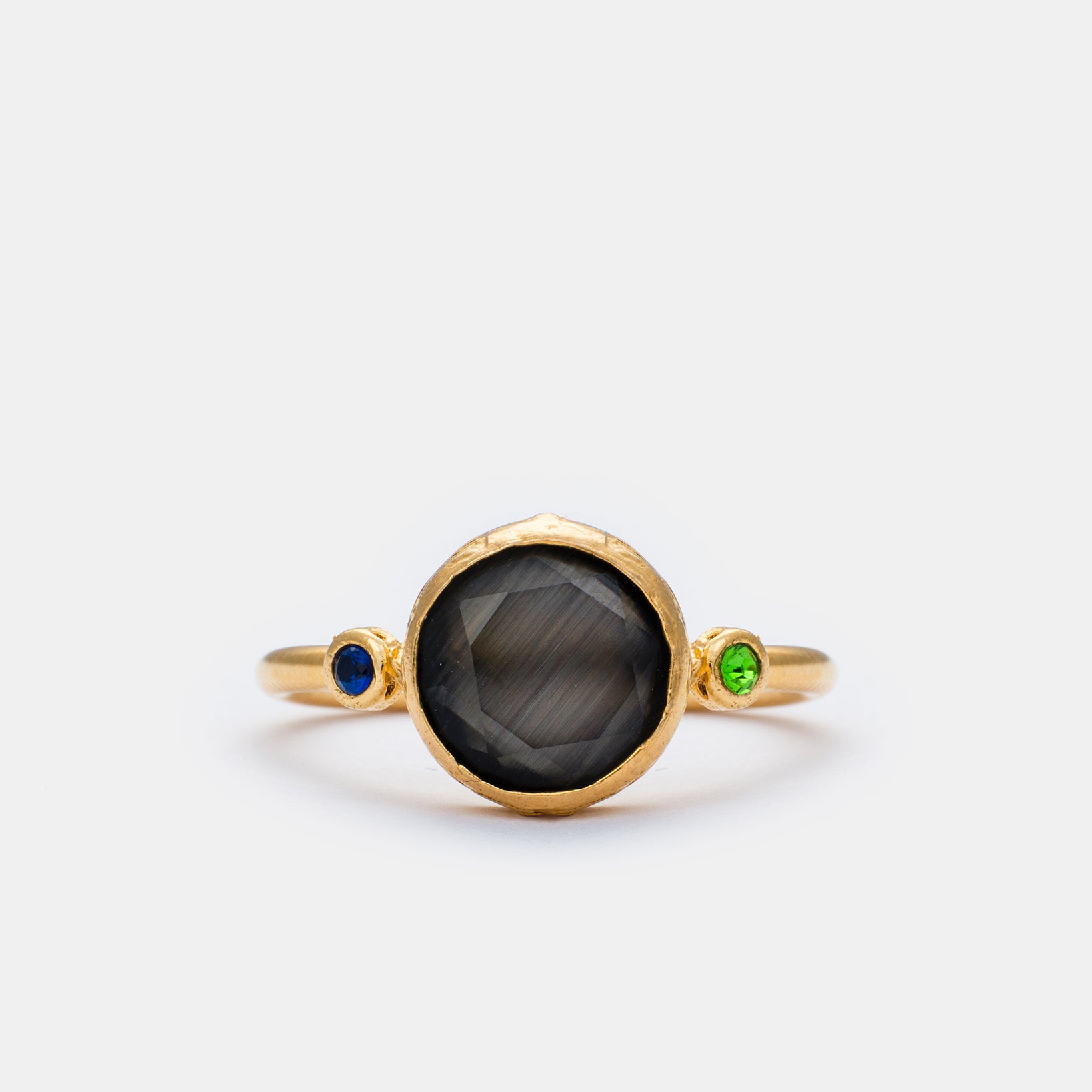 Midnight Aura Cateye Ring