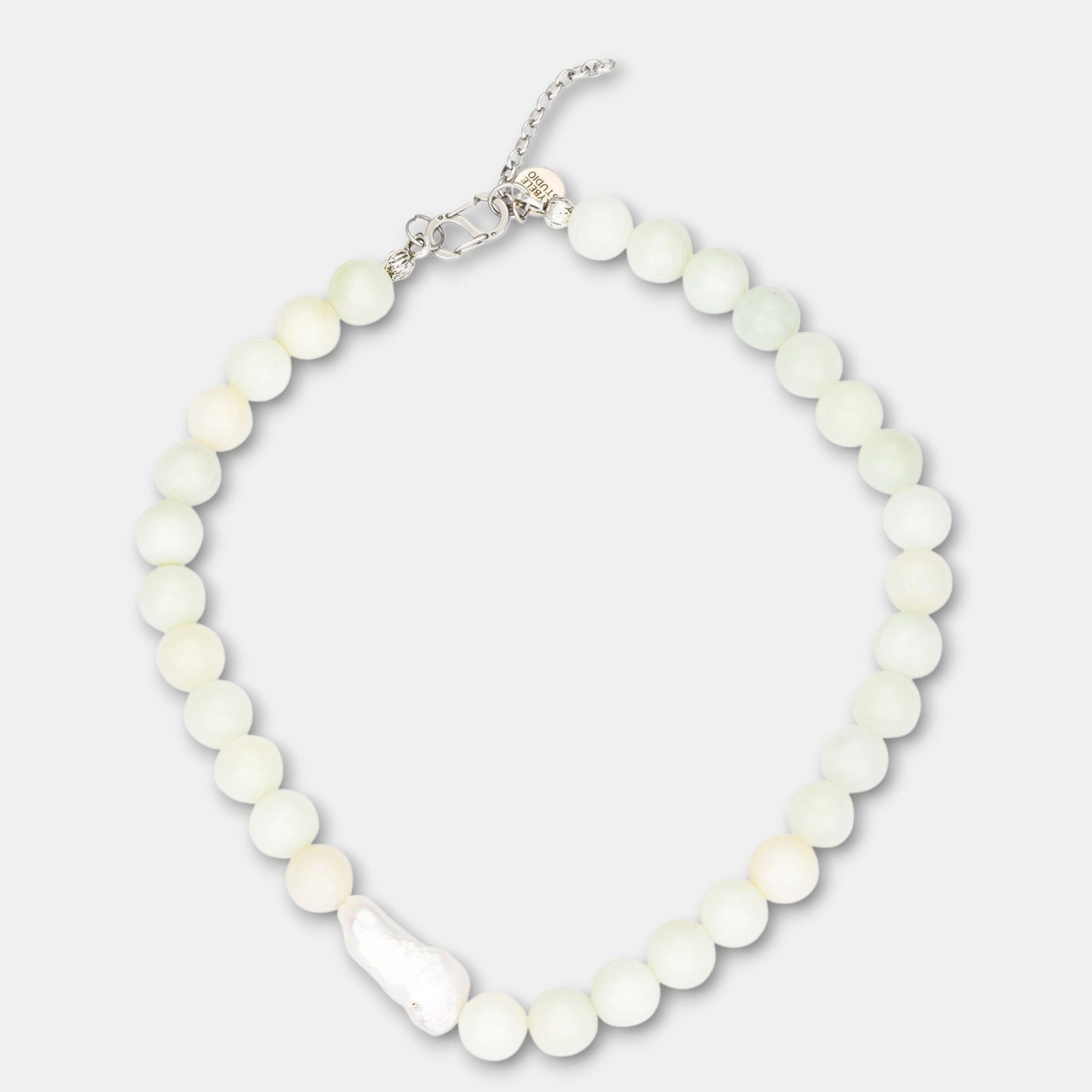 Bonbon Necklace with Jade & Pearl Accent