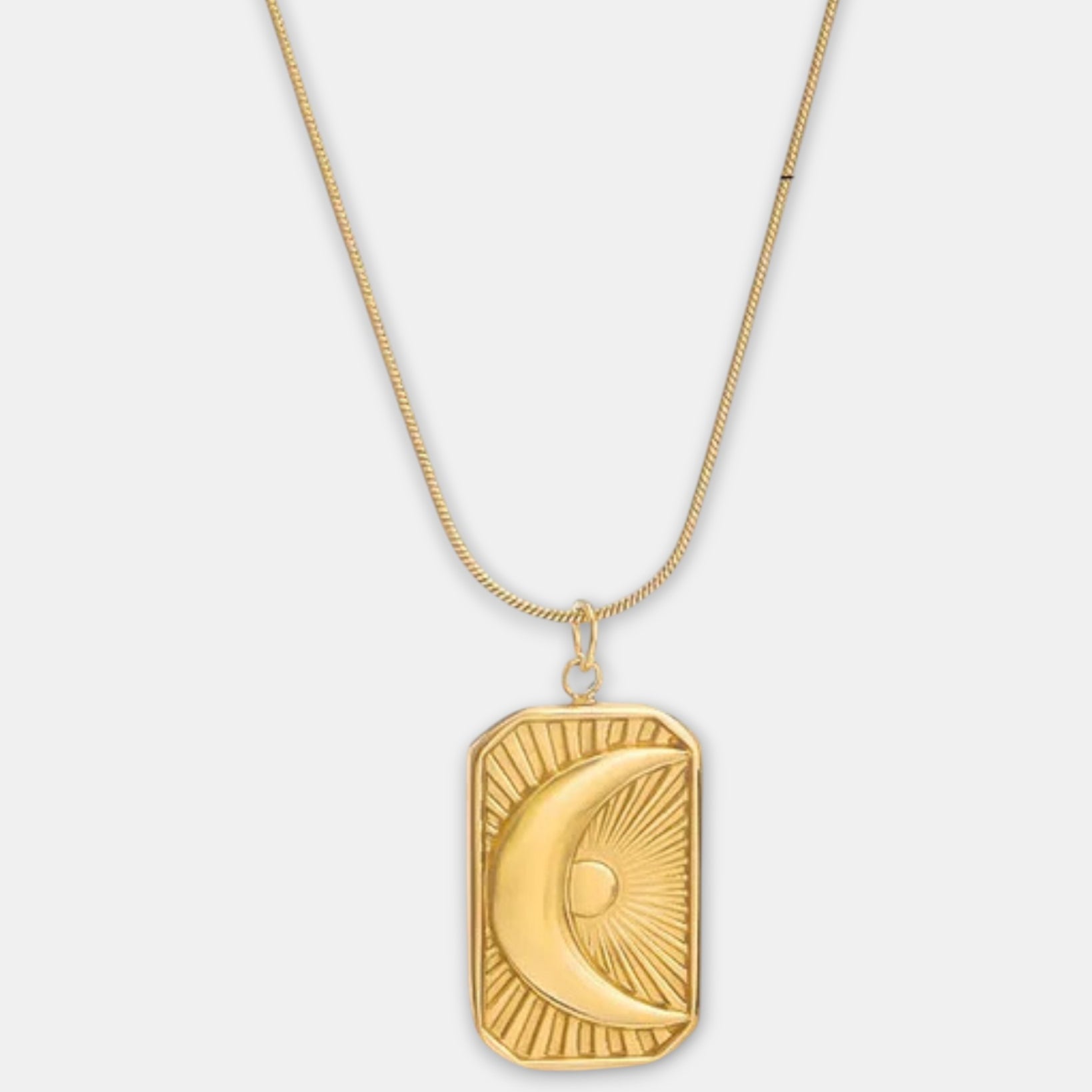 Crescent Glow Necklace in Gold