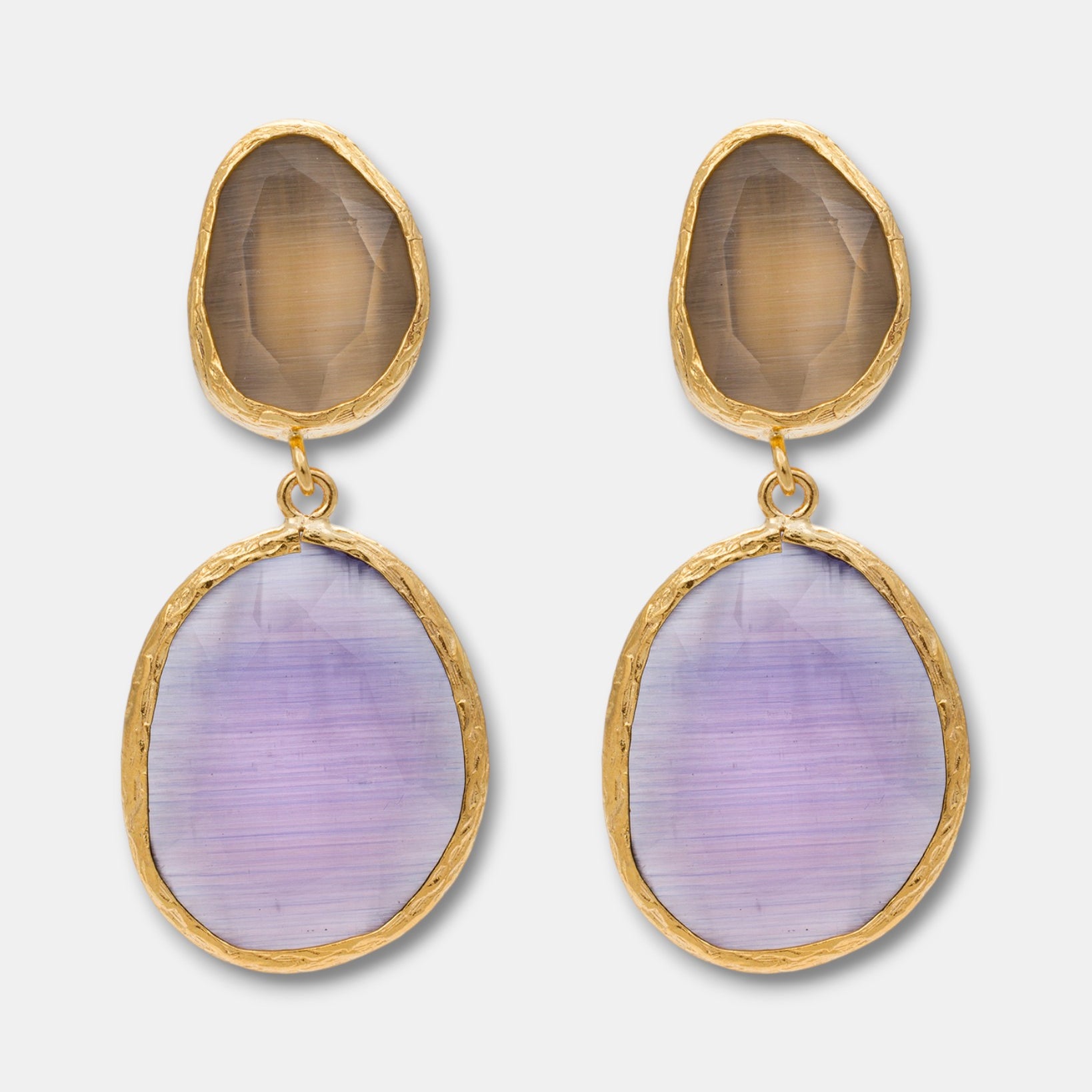 Twilight Hues Cat Eye Earrings