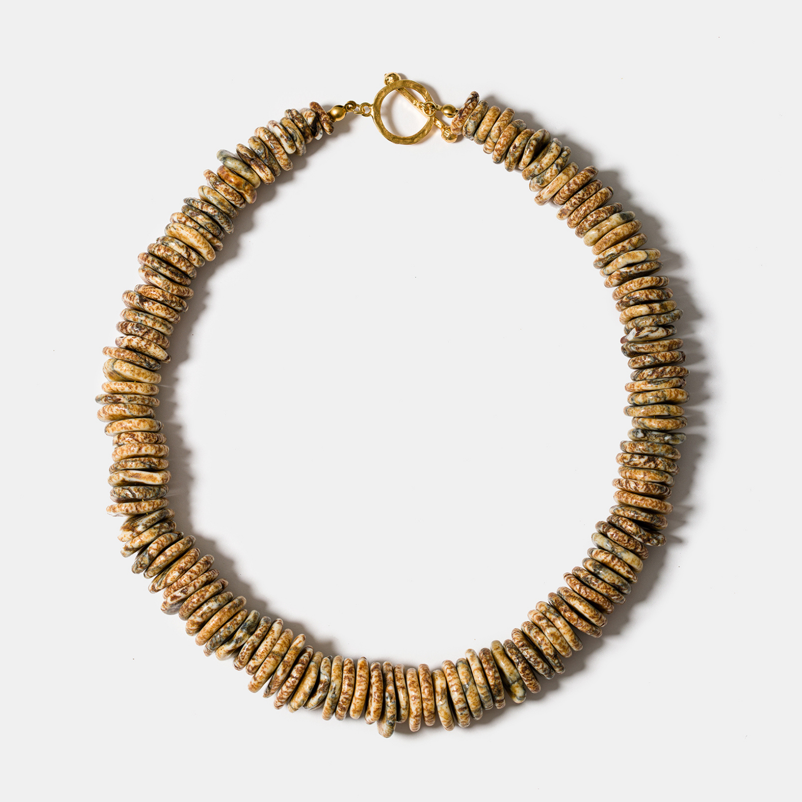 Soleil Clay Necklace in Sand Howlite