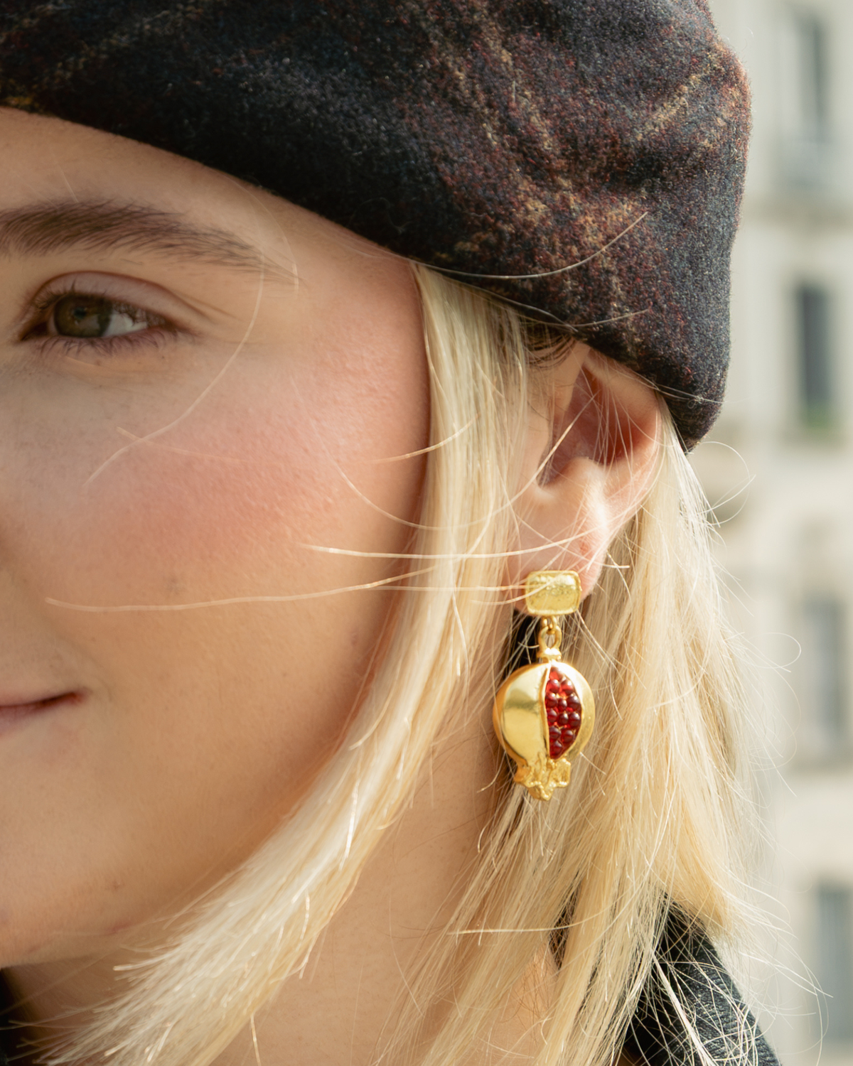 Pomegranate Drop Earrings