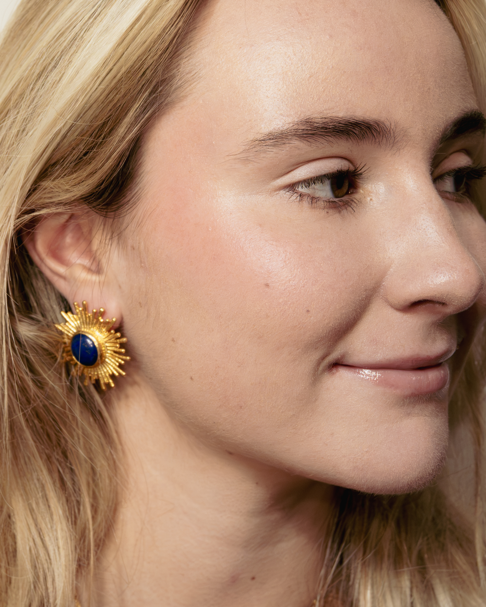 Celestial Radiance Earrings with Lapis Lazuli