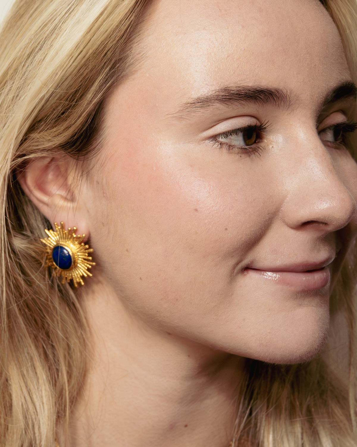 Celestial Radiance Earrings with Lapis Lazuli