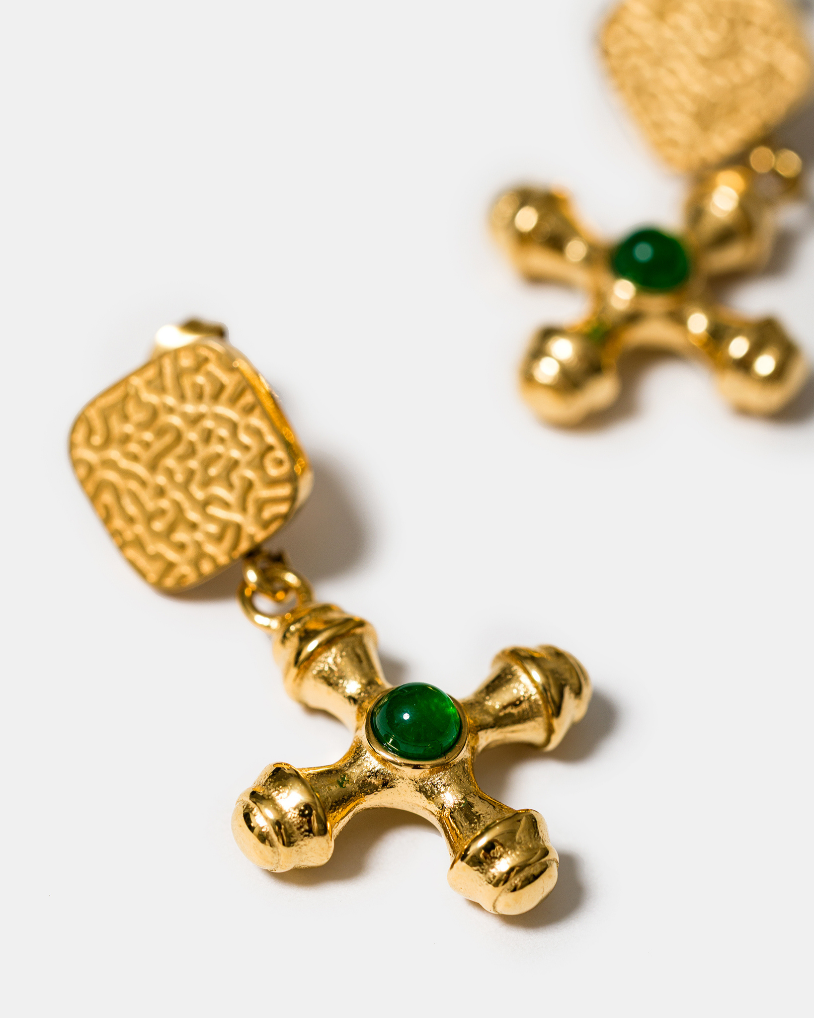 Byzantine Earrings in Jade