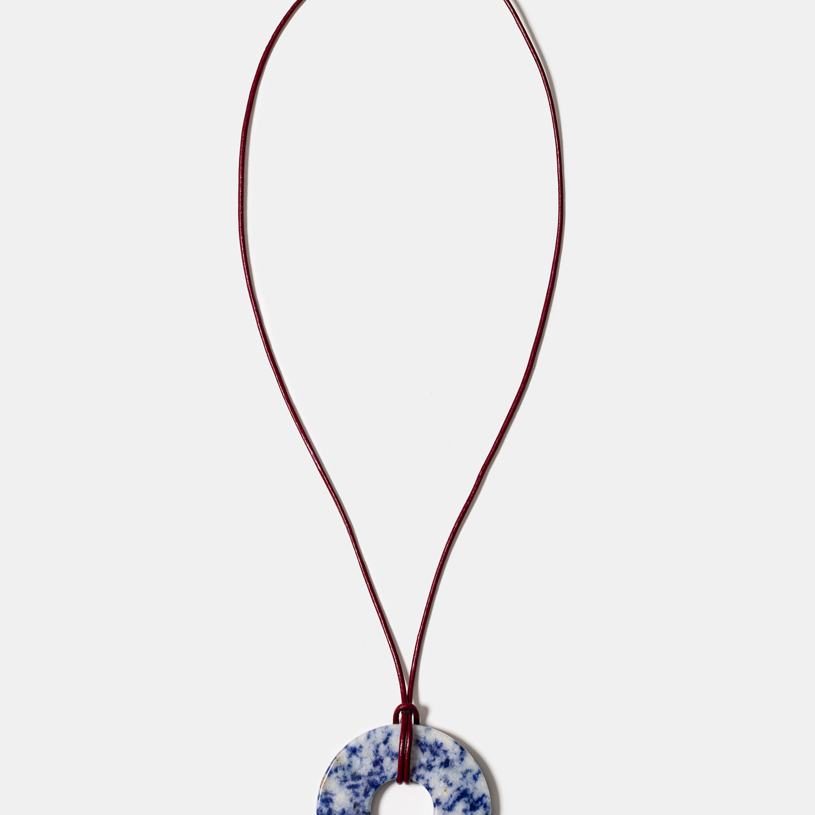 Ocean Mist Cord Necklace with Lapis Lazuli