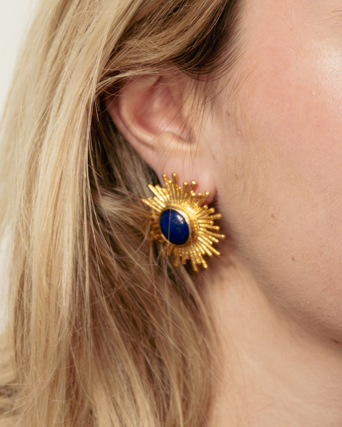 Celestial Radiance Earrings with Lapis Lazuli