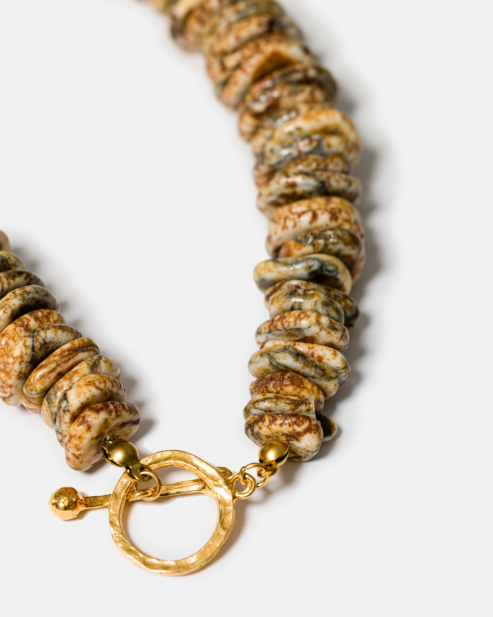 Soleil Clay Necklace in Sand Howlite