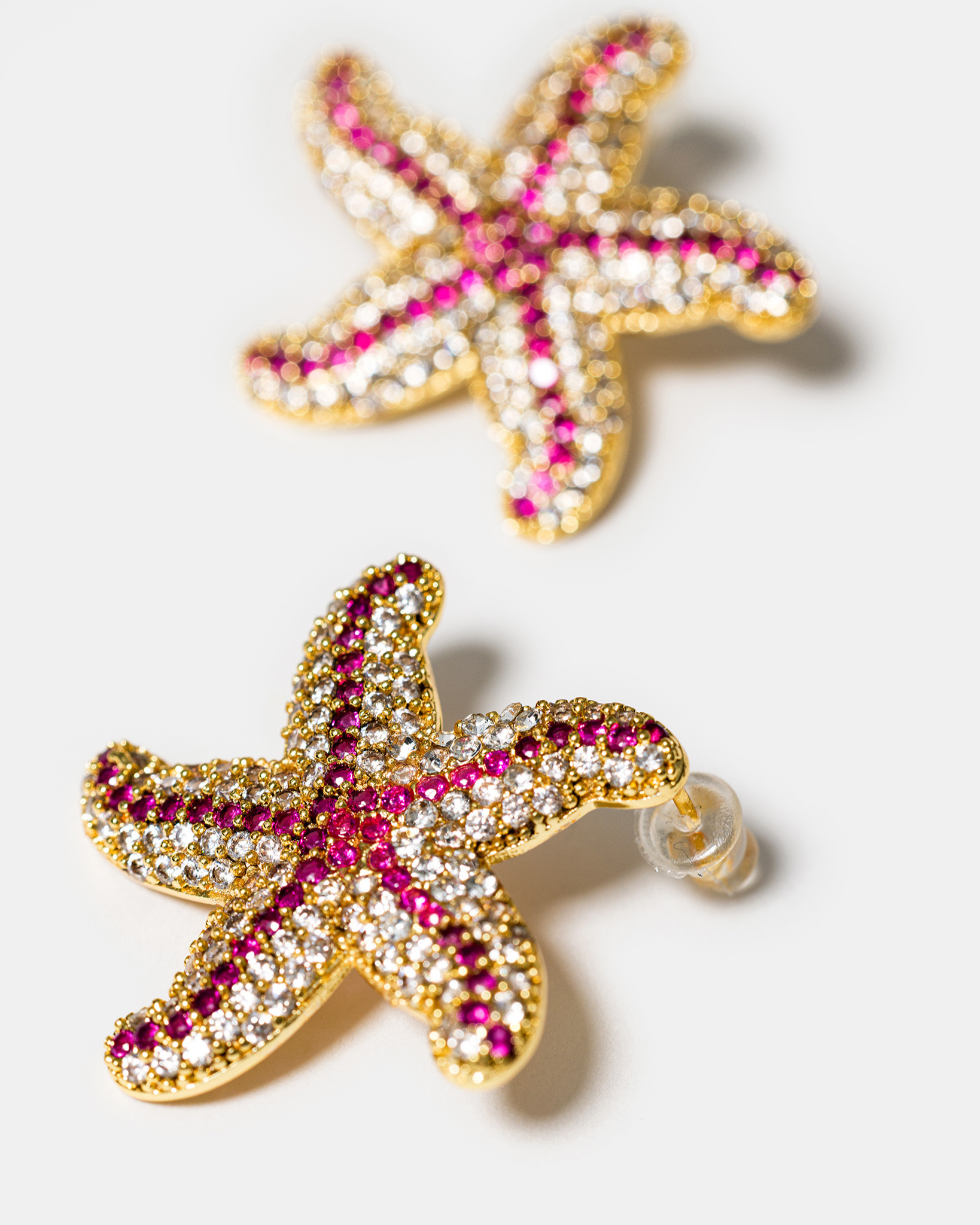 Starfish Earrings in Pink