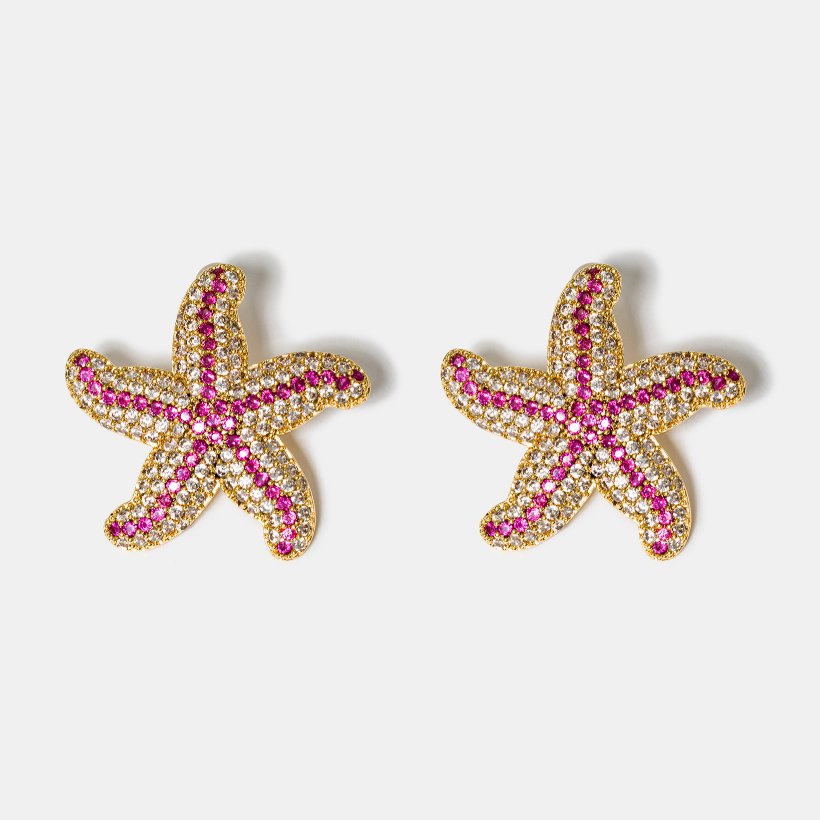 Starfish Earrings in Pink