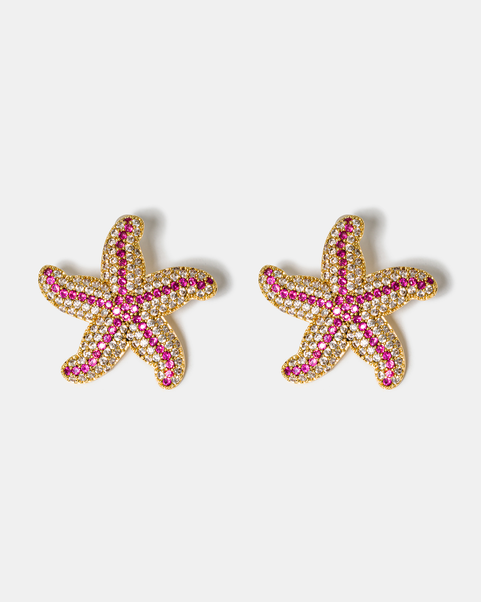 Starfish Earrings in Pink
