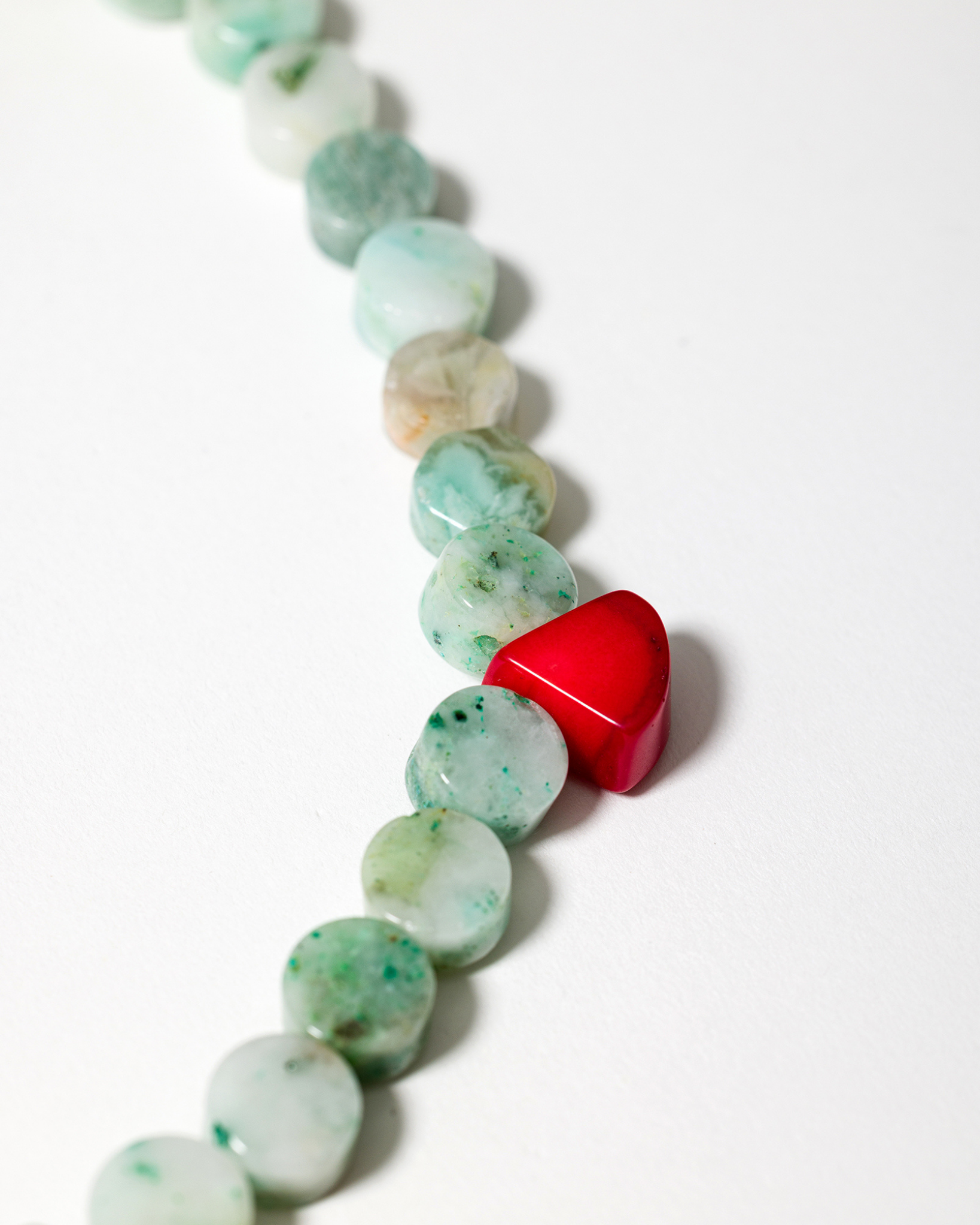 Salt & Sea Necklace with Amazonite & Coral