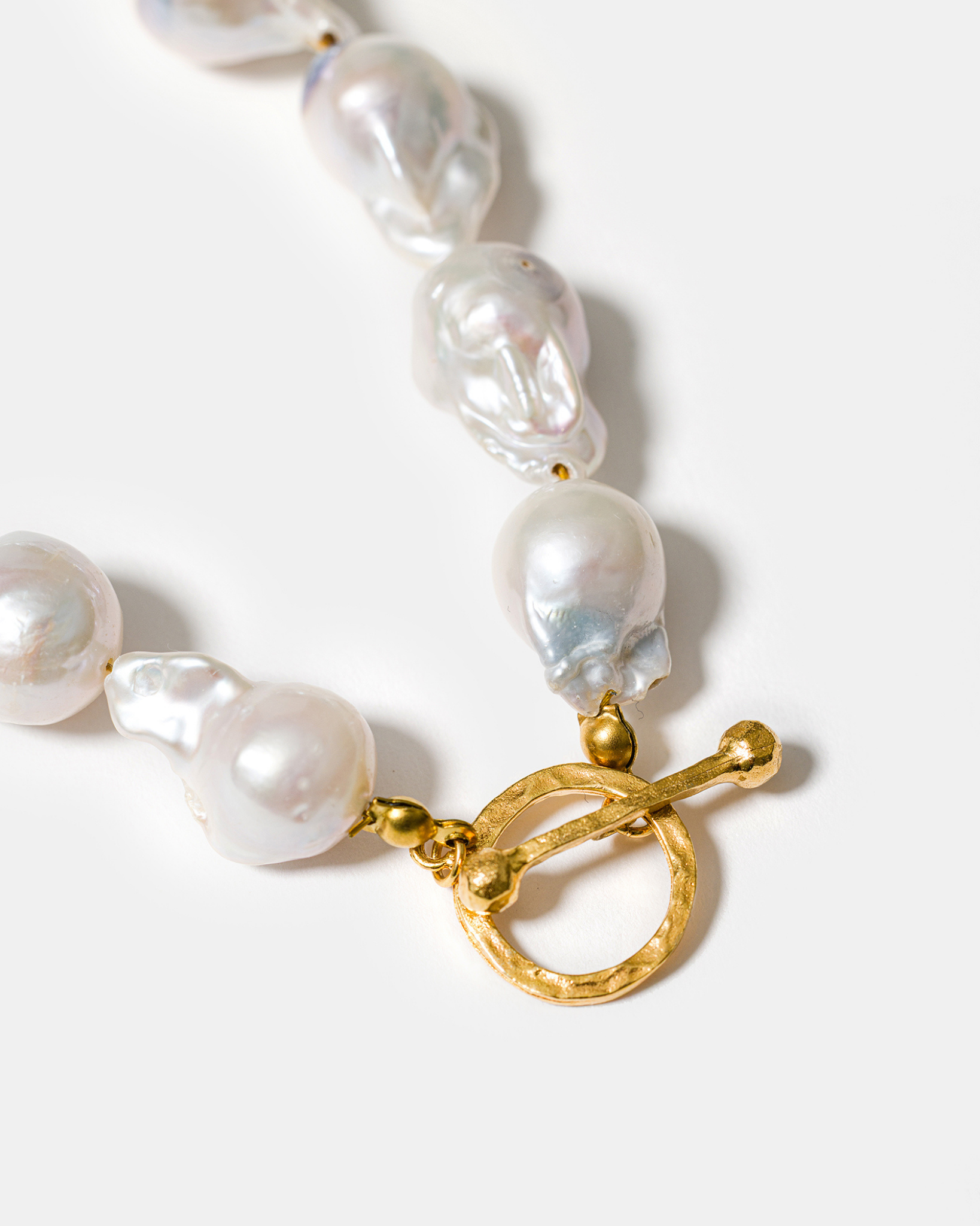 Positano Necklace with White Baroque Pearls