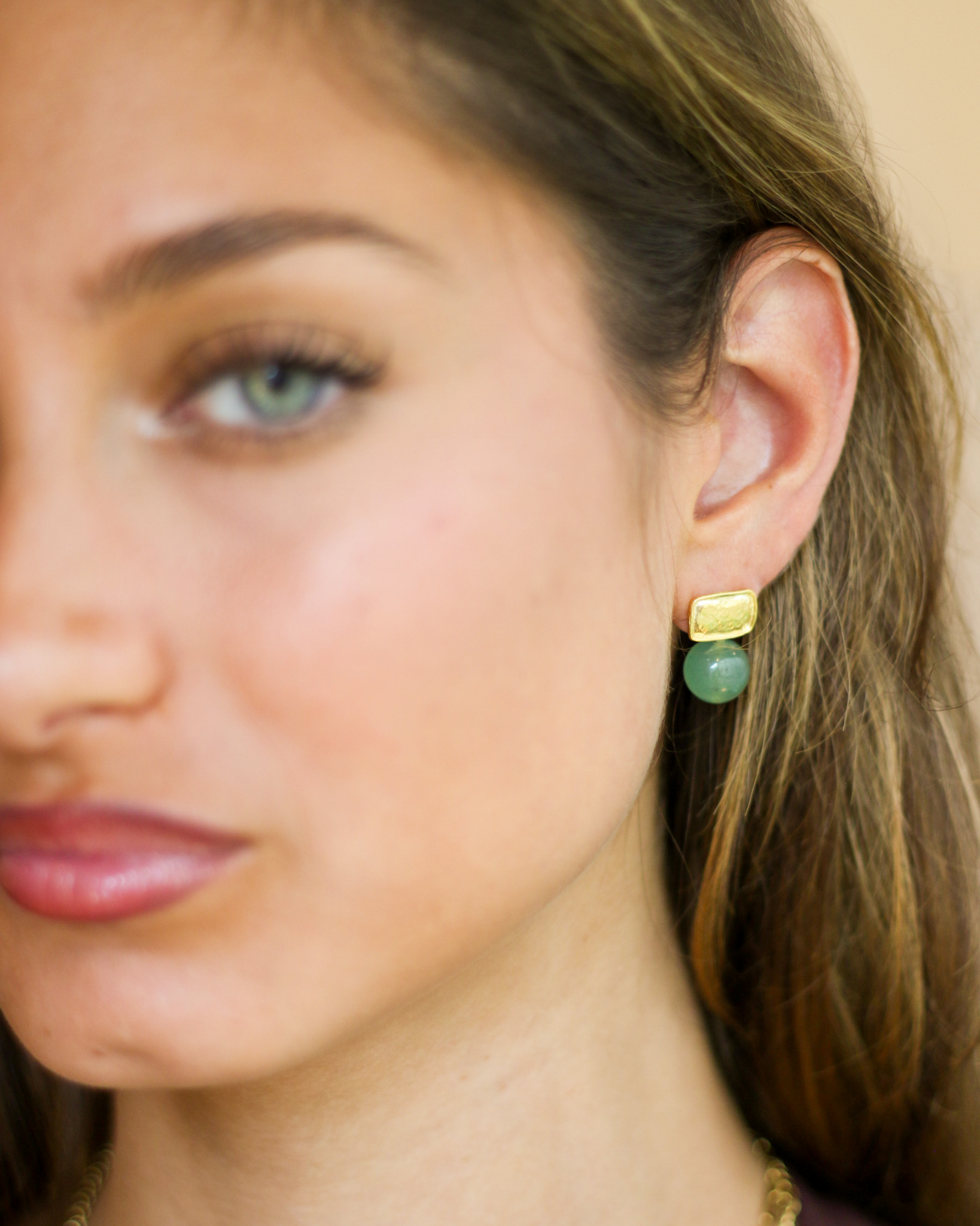 Prehnite Drop Earrings