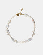Minimal pearl necklace with gold clasp