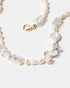 Handmade pearl necklace detail shot