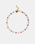Colorful freshwater pearl necklace with glass beads