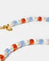 Freshwater pearl necklace with pastel glass beads