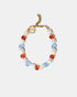 Colorful freshwater pearl bracelet with glass beads