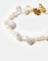Minimal pearl bracelet with gold clasp