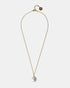 Fine gold chain necklace with pearl pendant
