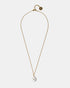 Fine gold chain necklace with pearl pendant