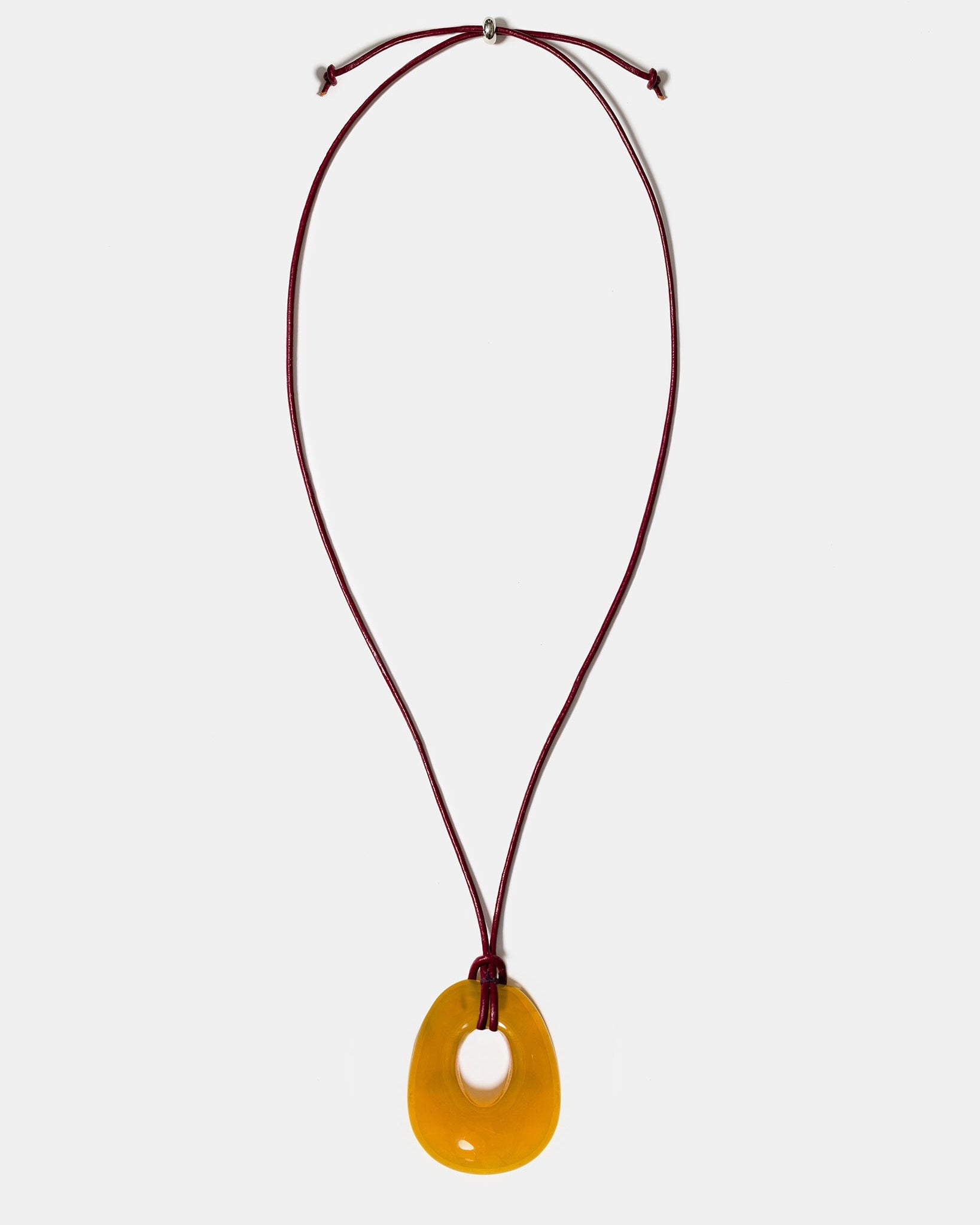 Golden Glow Cord Necklace with Agate