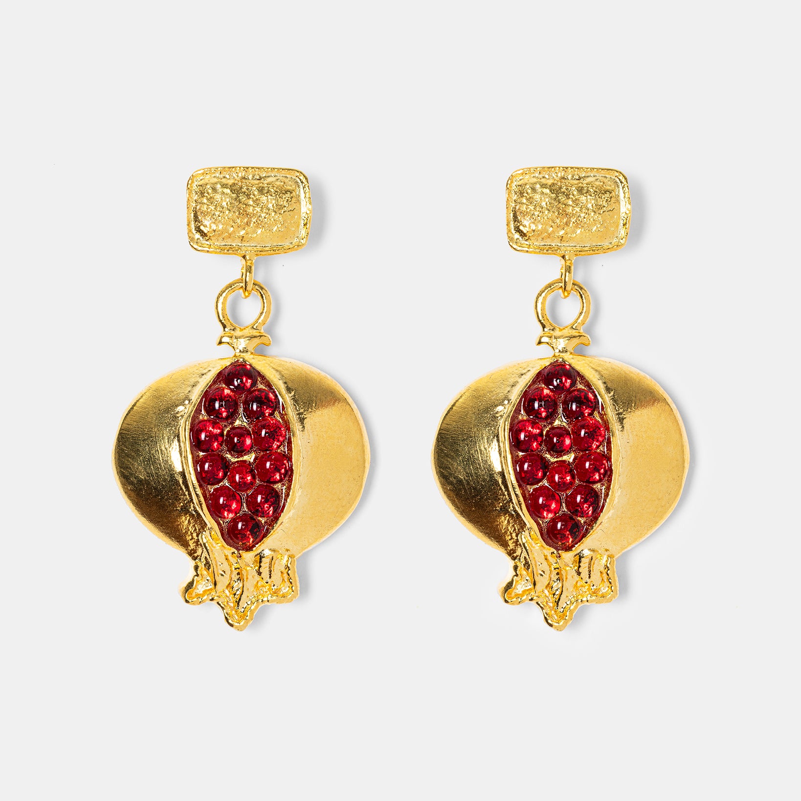 Pomegranate Drop Earrings