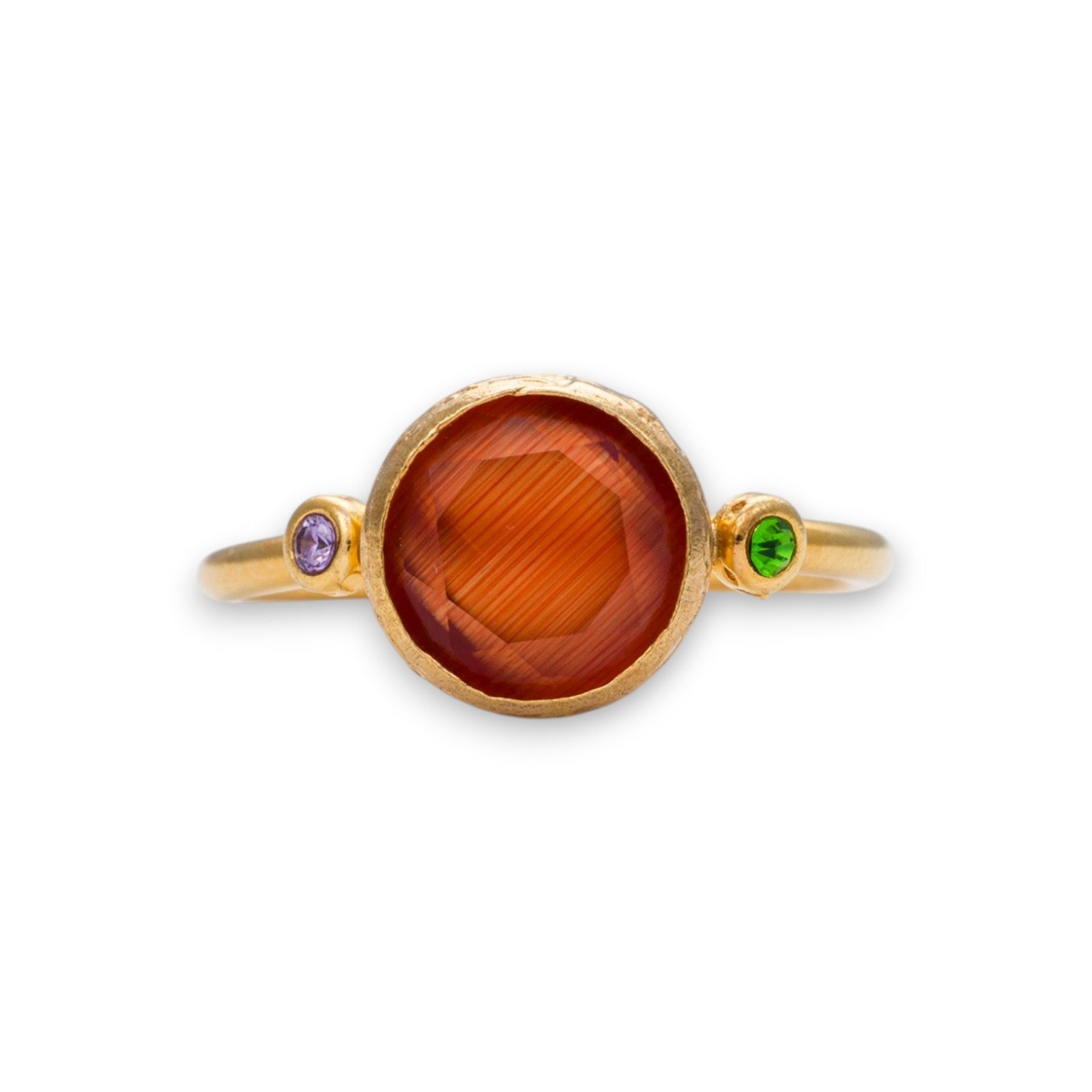 Amber Glow Cateye Ring