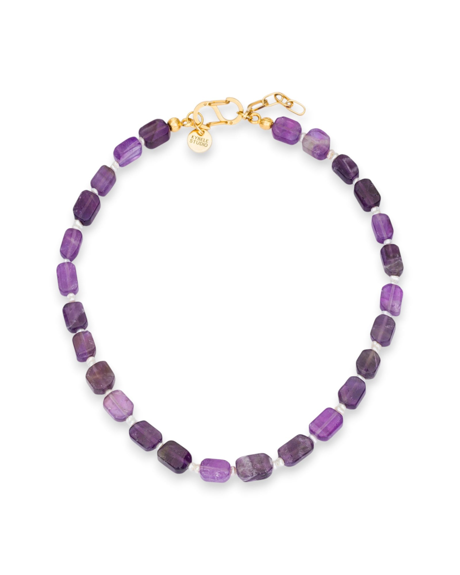 Lunar Harmony Necklace with Amethyst and Pearls