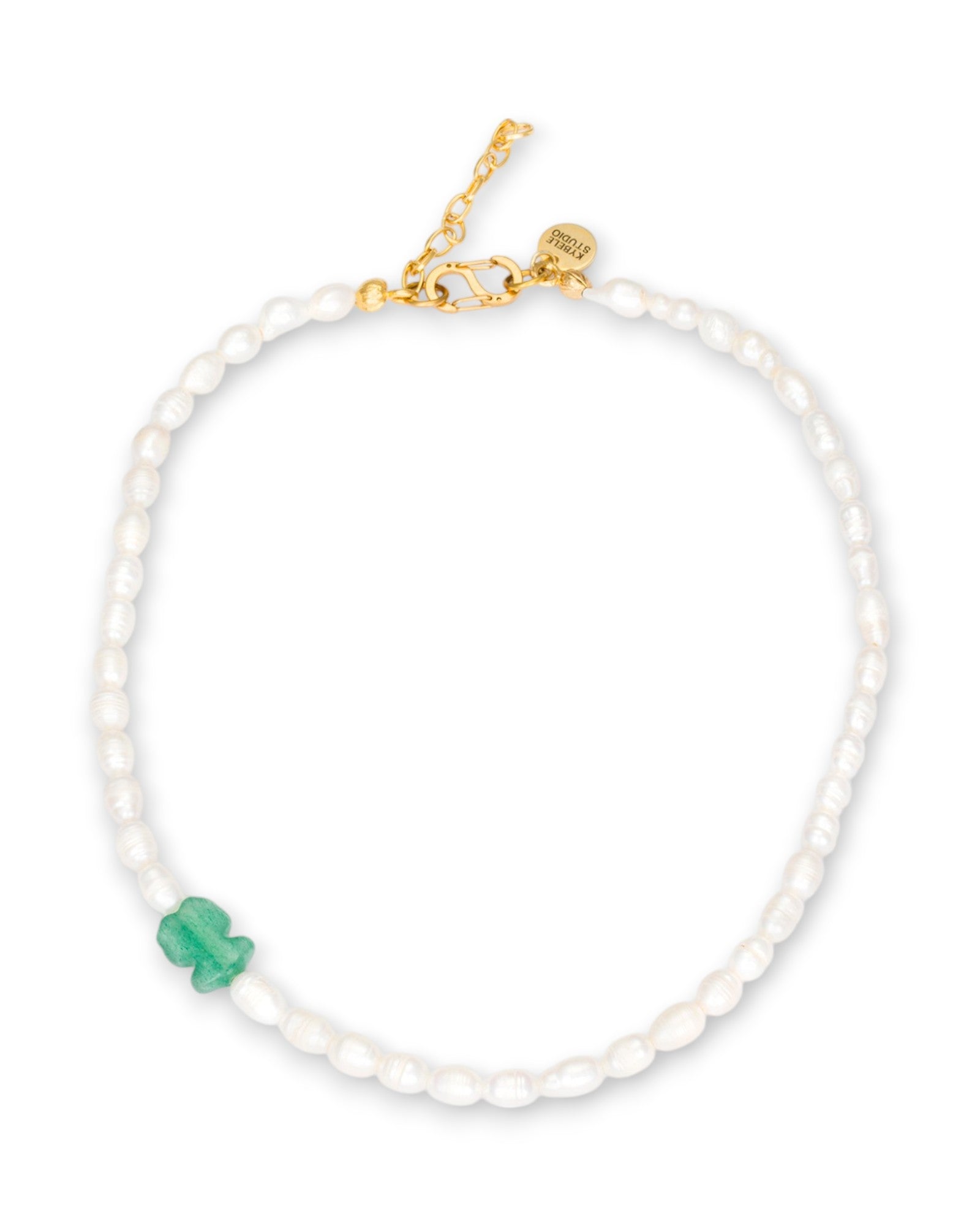 Whimsical Charm Necklace with Aventurine and Pearls
