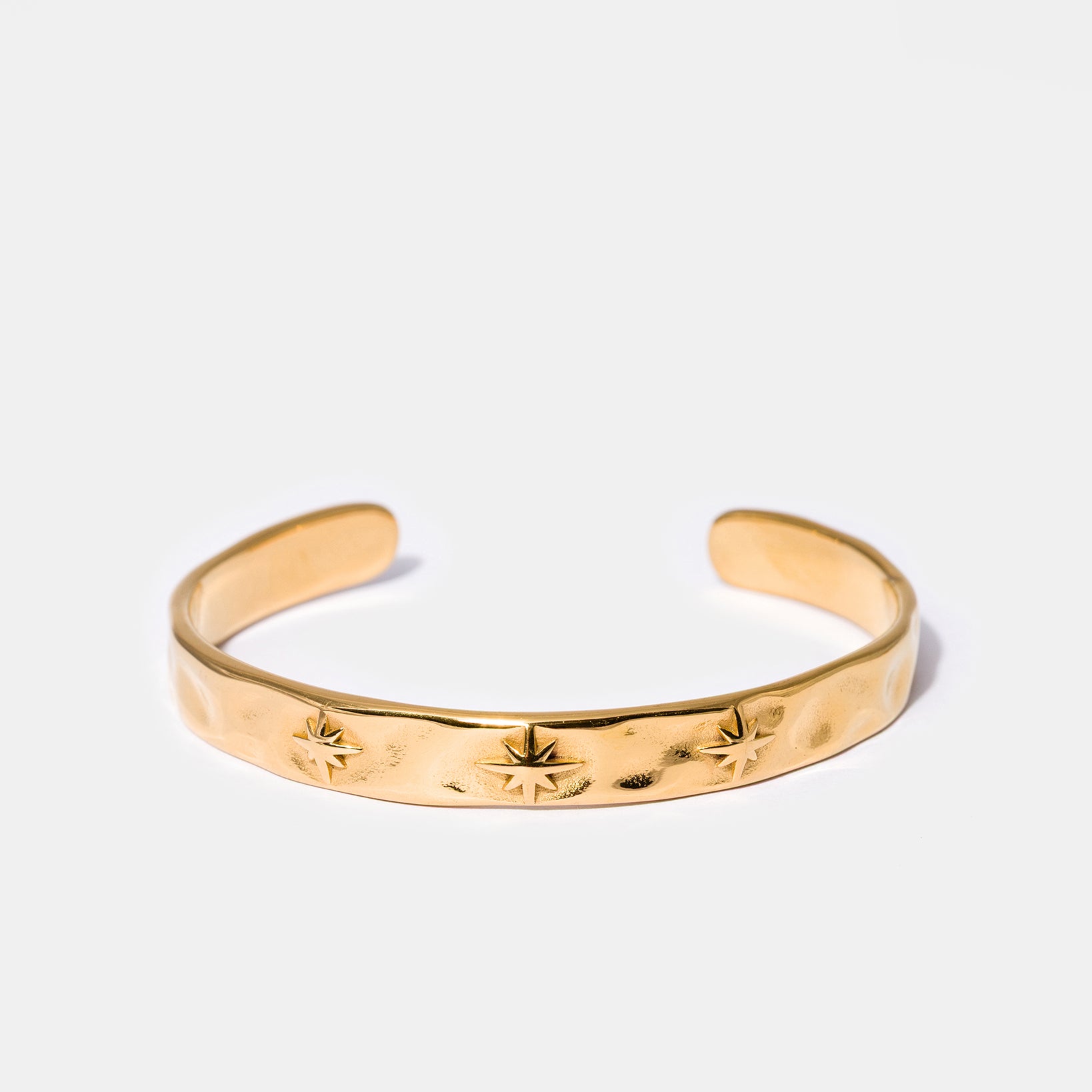 Gold North Star Cuff Bracelet