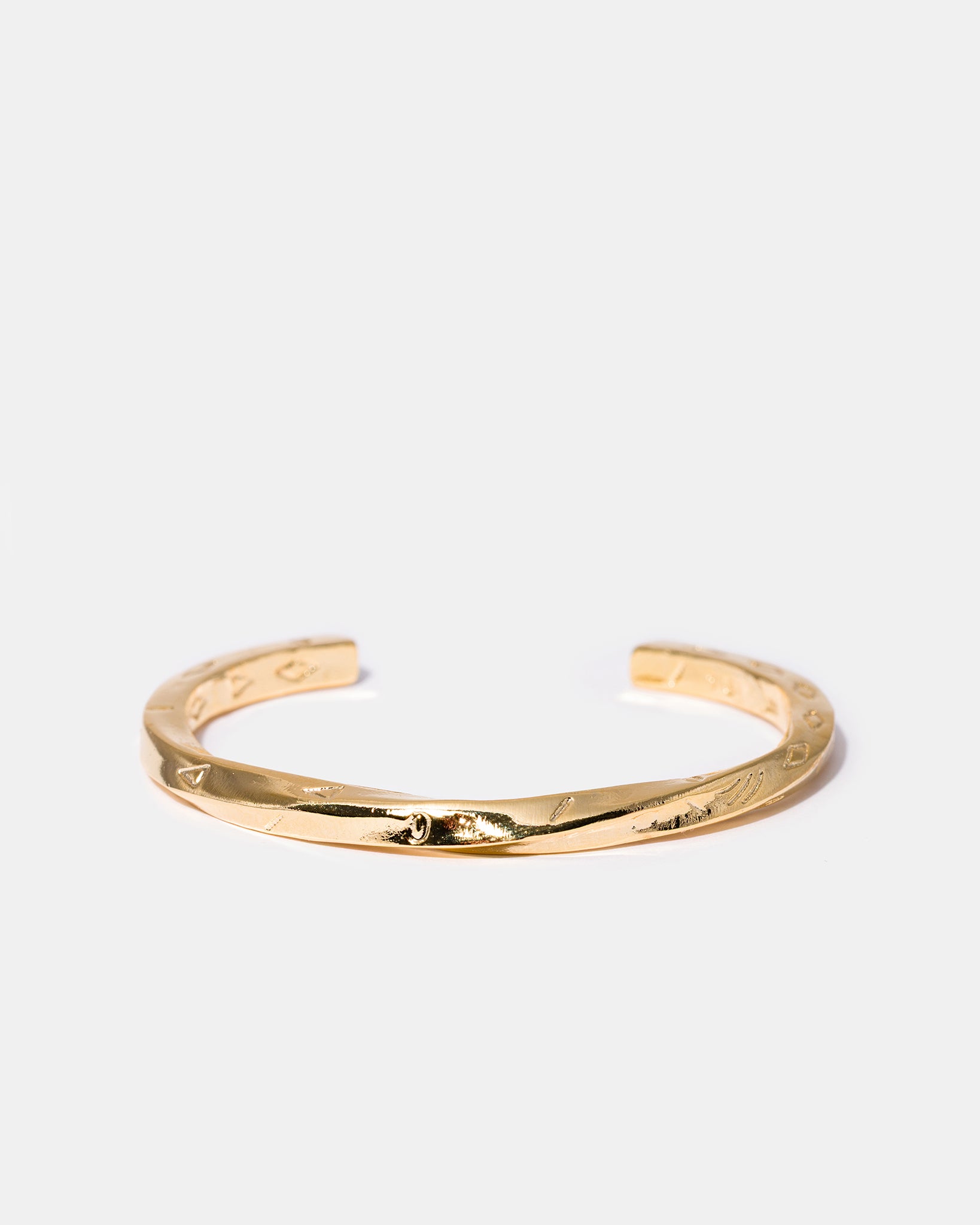 Gold Twisted Cuff Bracelet