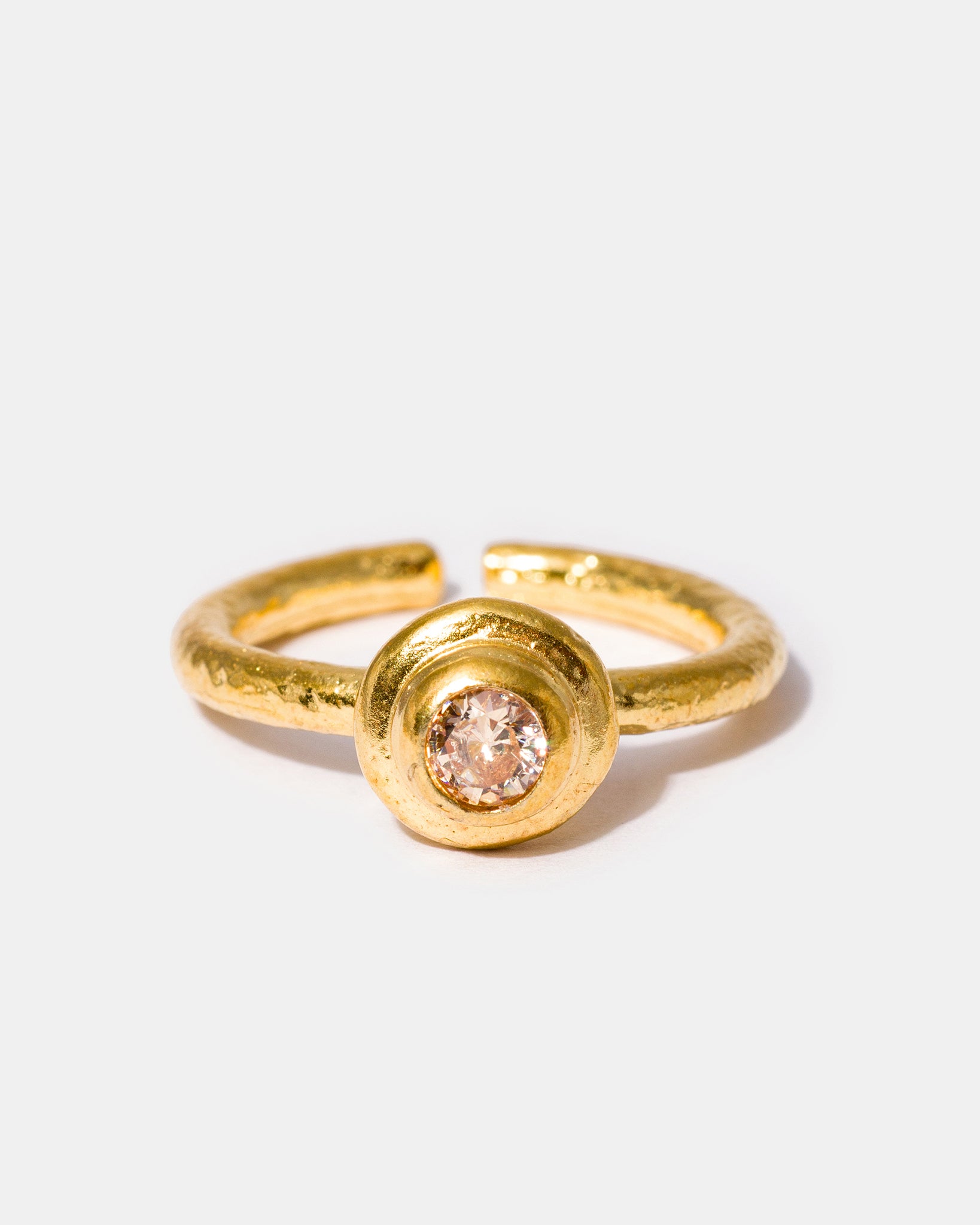 Gold Champagne Gemstone Ring