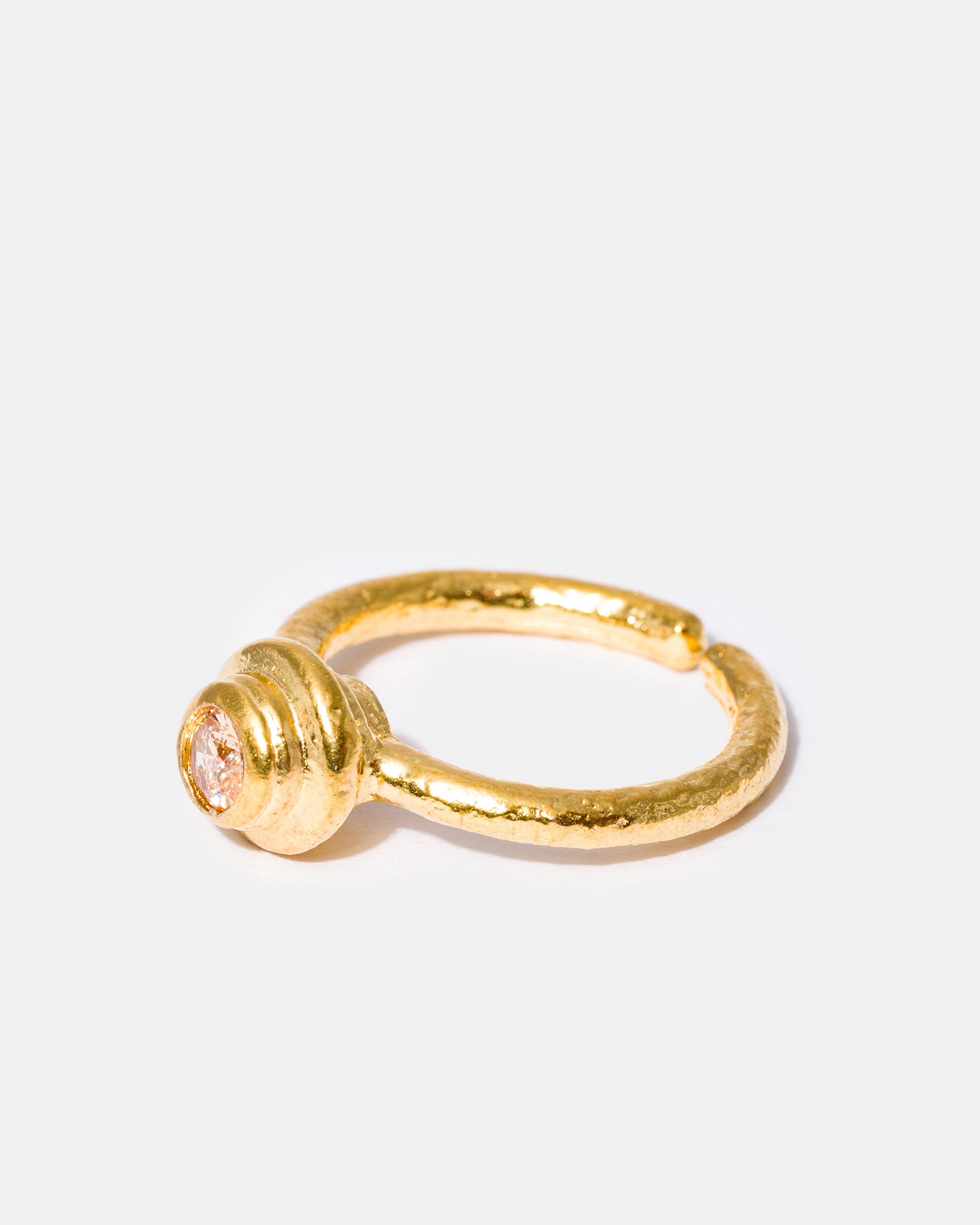 Gold Champagne Gemstone Ring