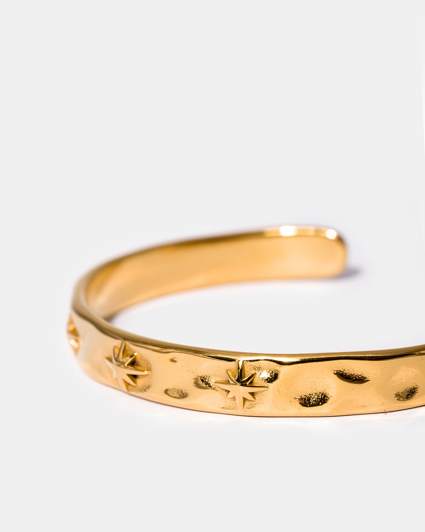 Gold North Star Cuff Bracelet