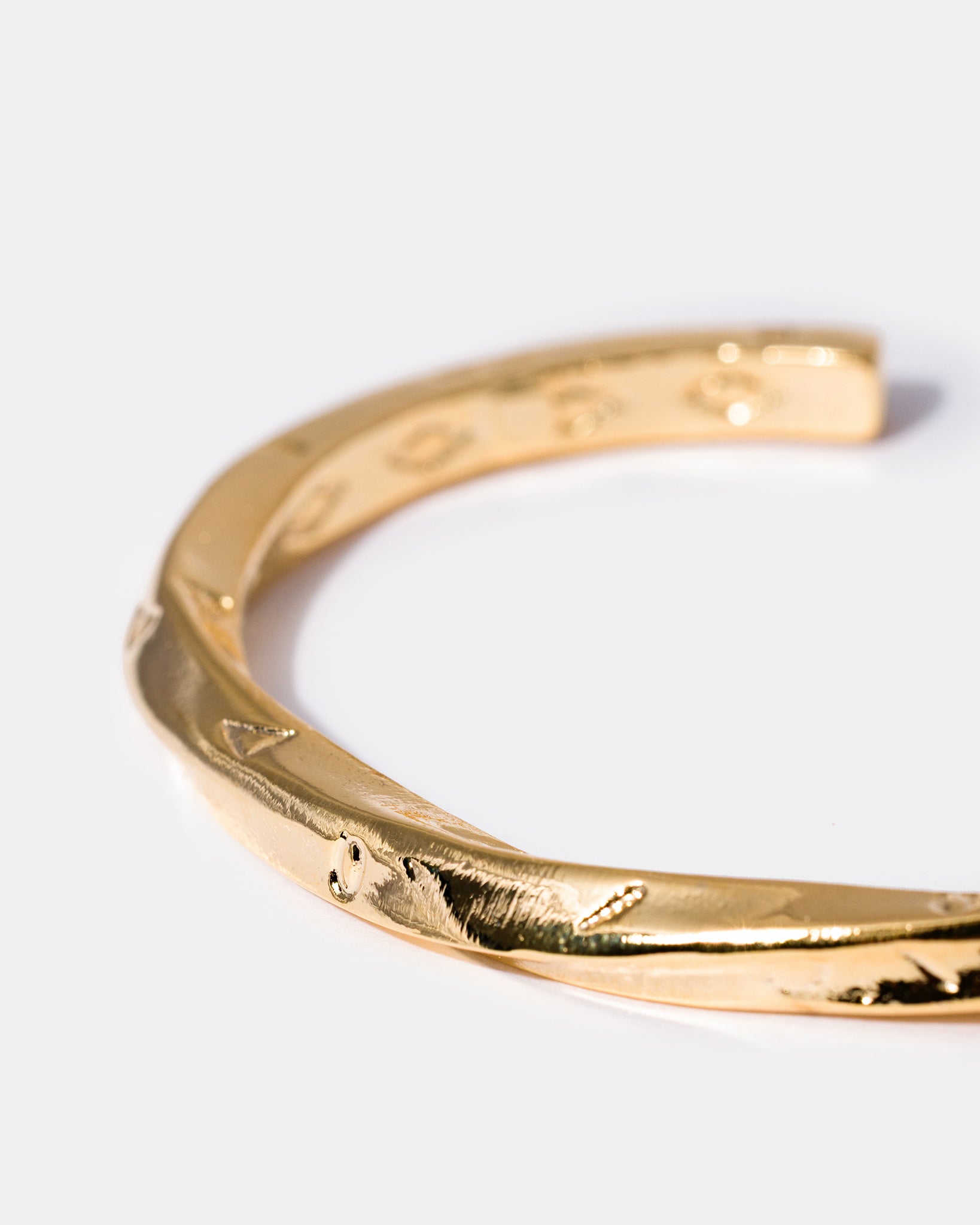 Gold Twisted Cuff Bracelet