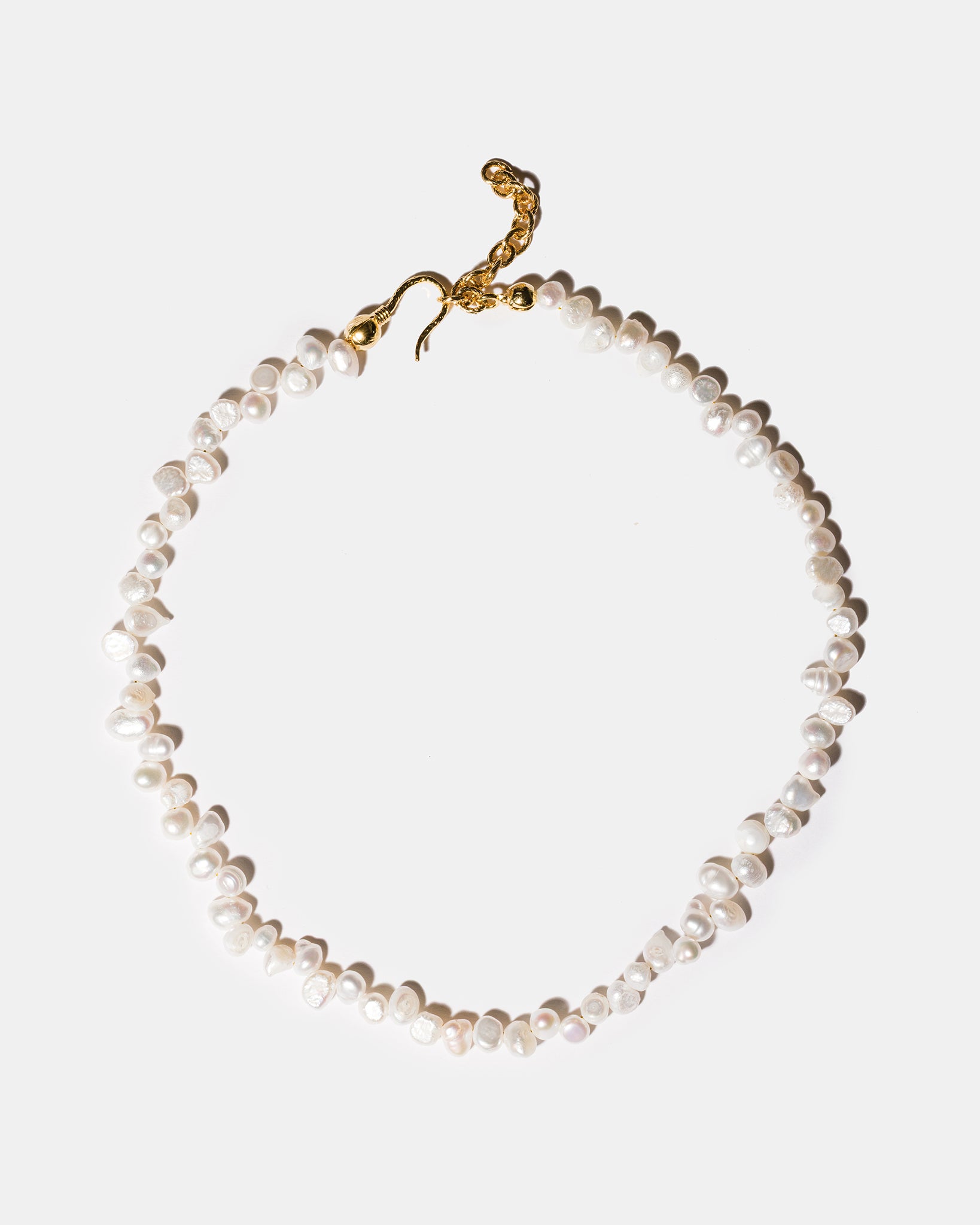 Irregular Elegance Necklace with Freshwater Pearls