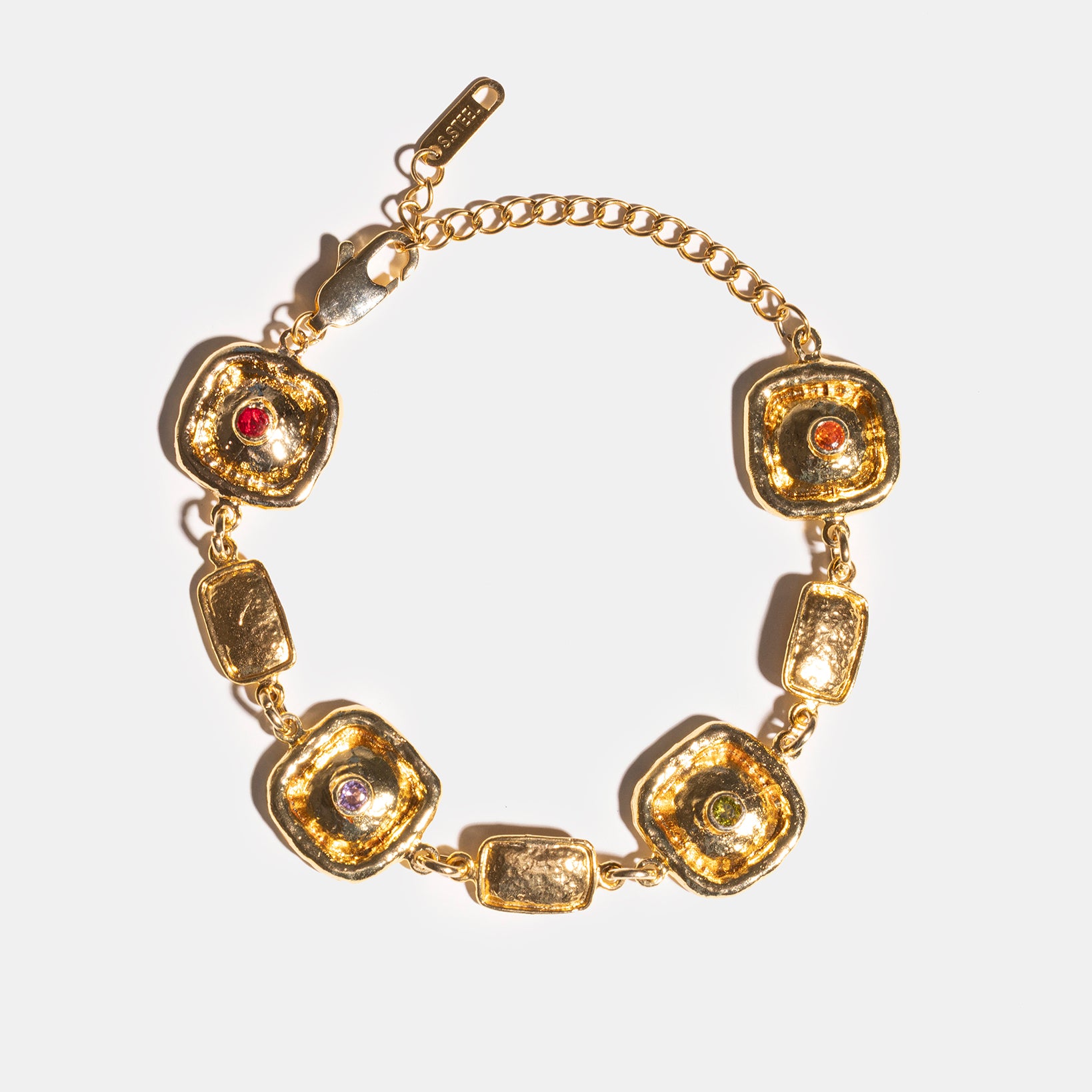 Gold Medallion Link Bracelet
