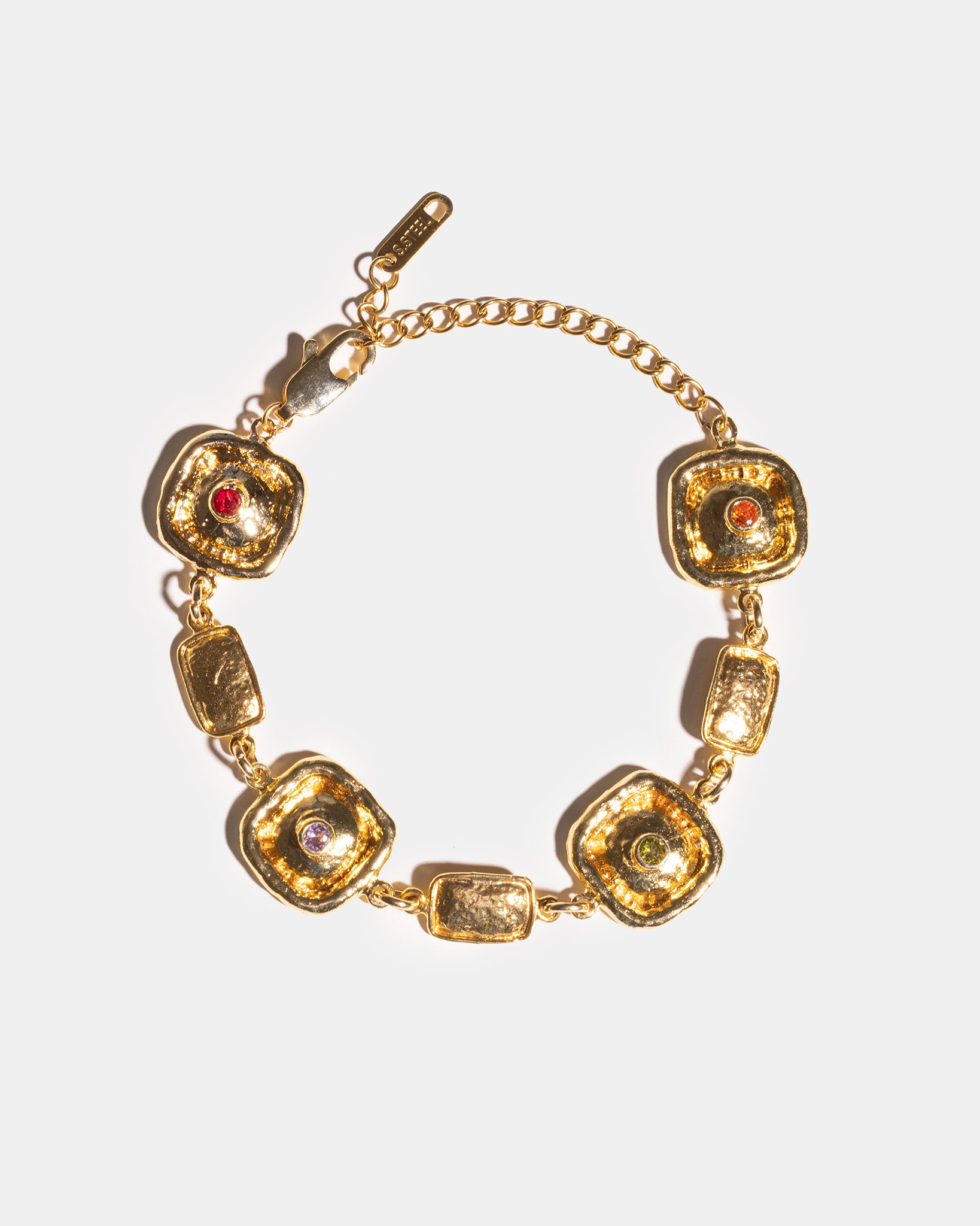 Gold Medallion Link Bracelet