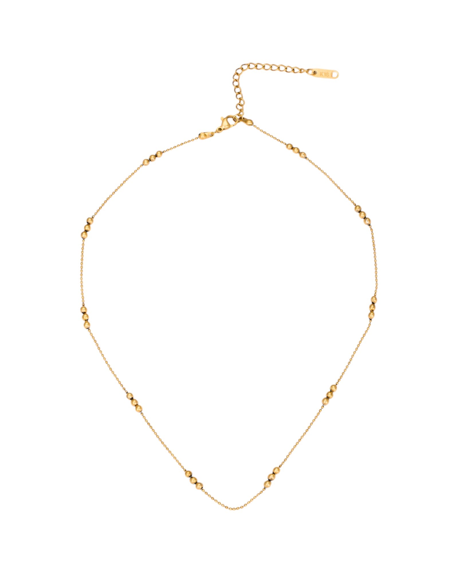 Orbit Bead Necklace in Gold