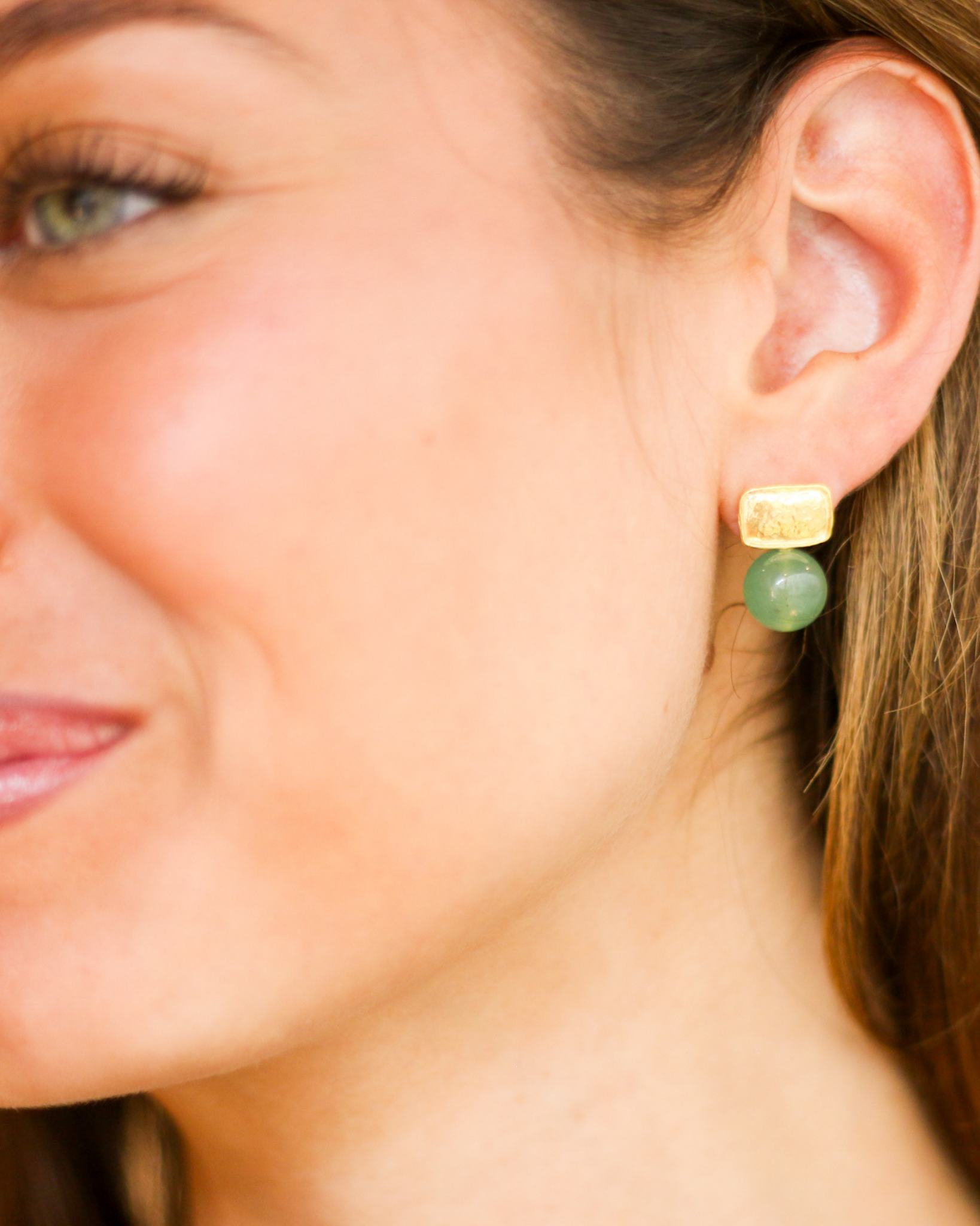 Prehnite Drop Earrings