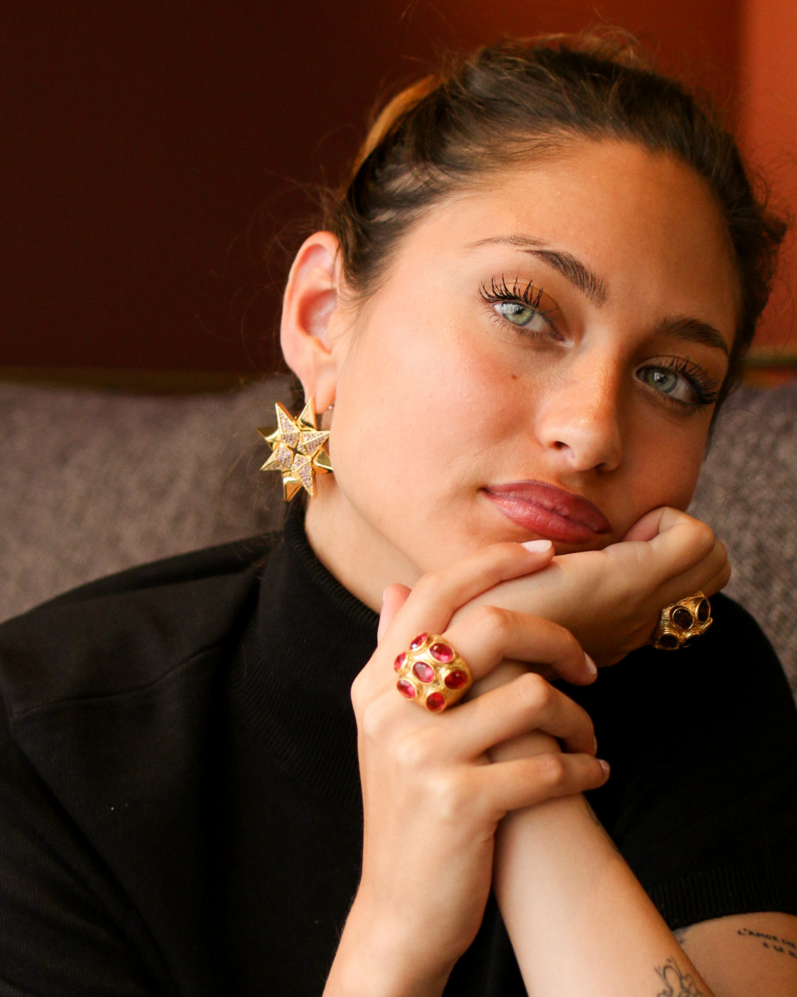 Gold Blush Multi-Gemstone Cocktail Ring